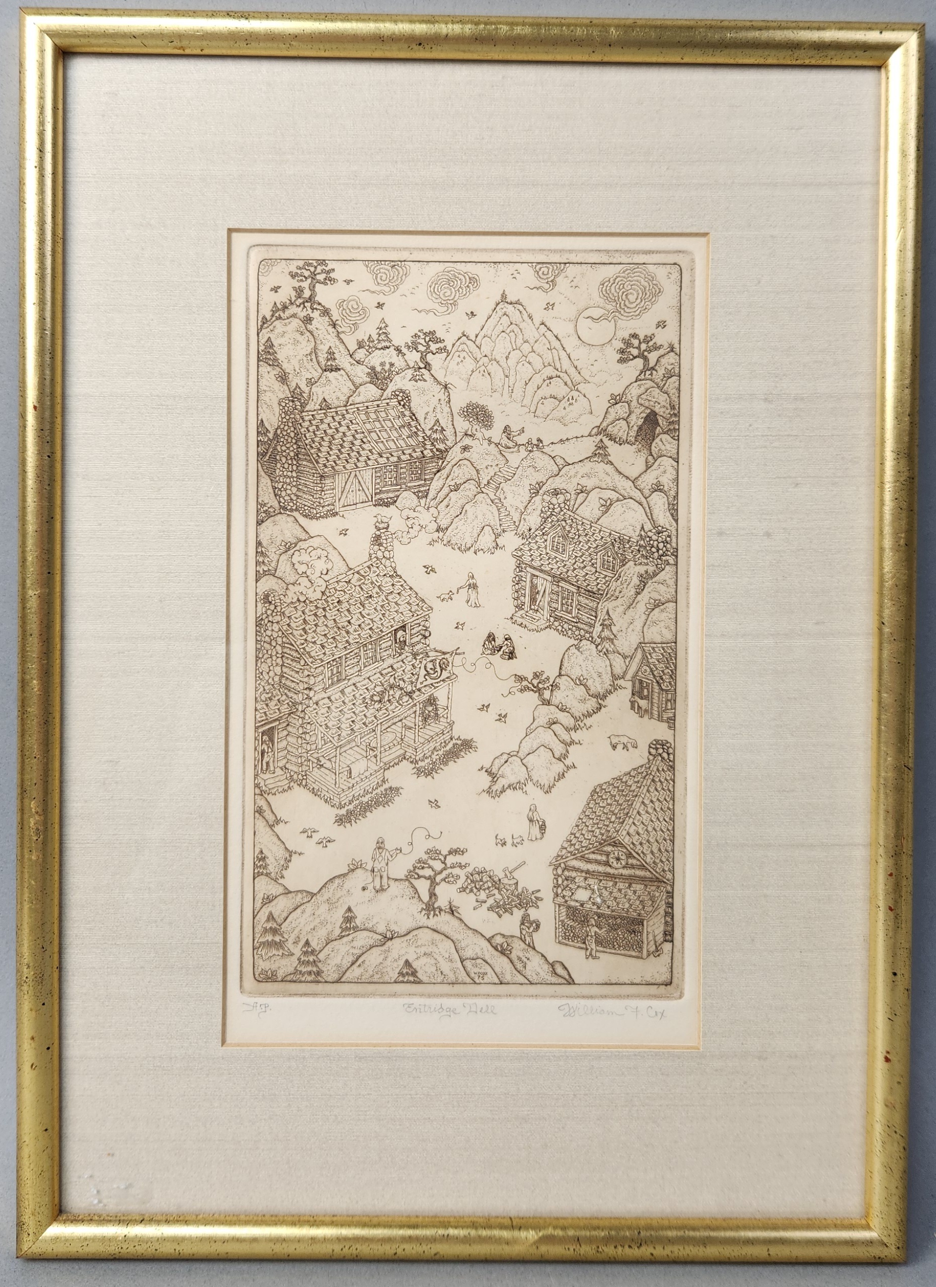 William F. Cox Entridge Dell Artist Proof Etching