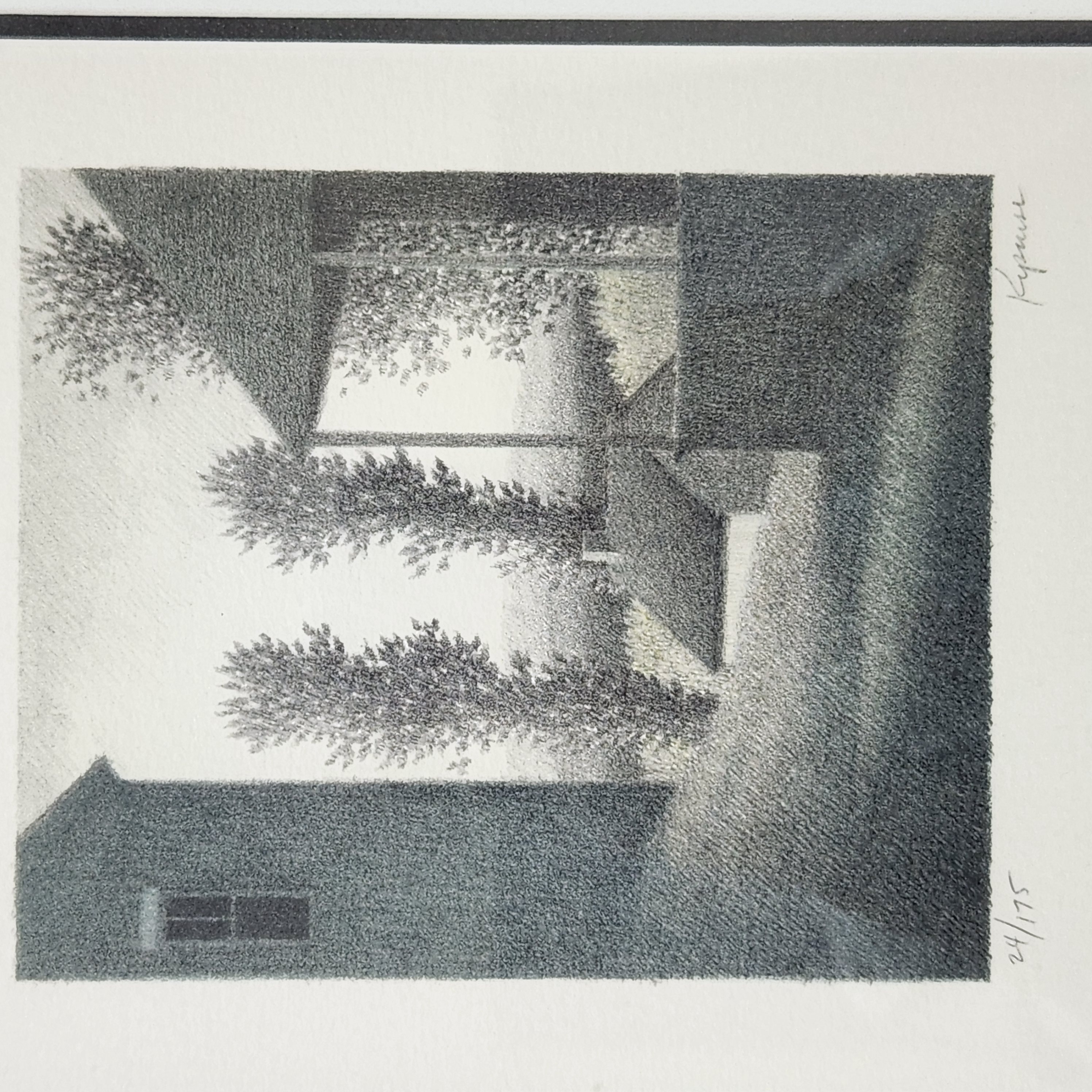 Robert Kipniss Landscape Lithograph