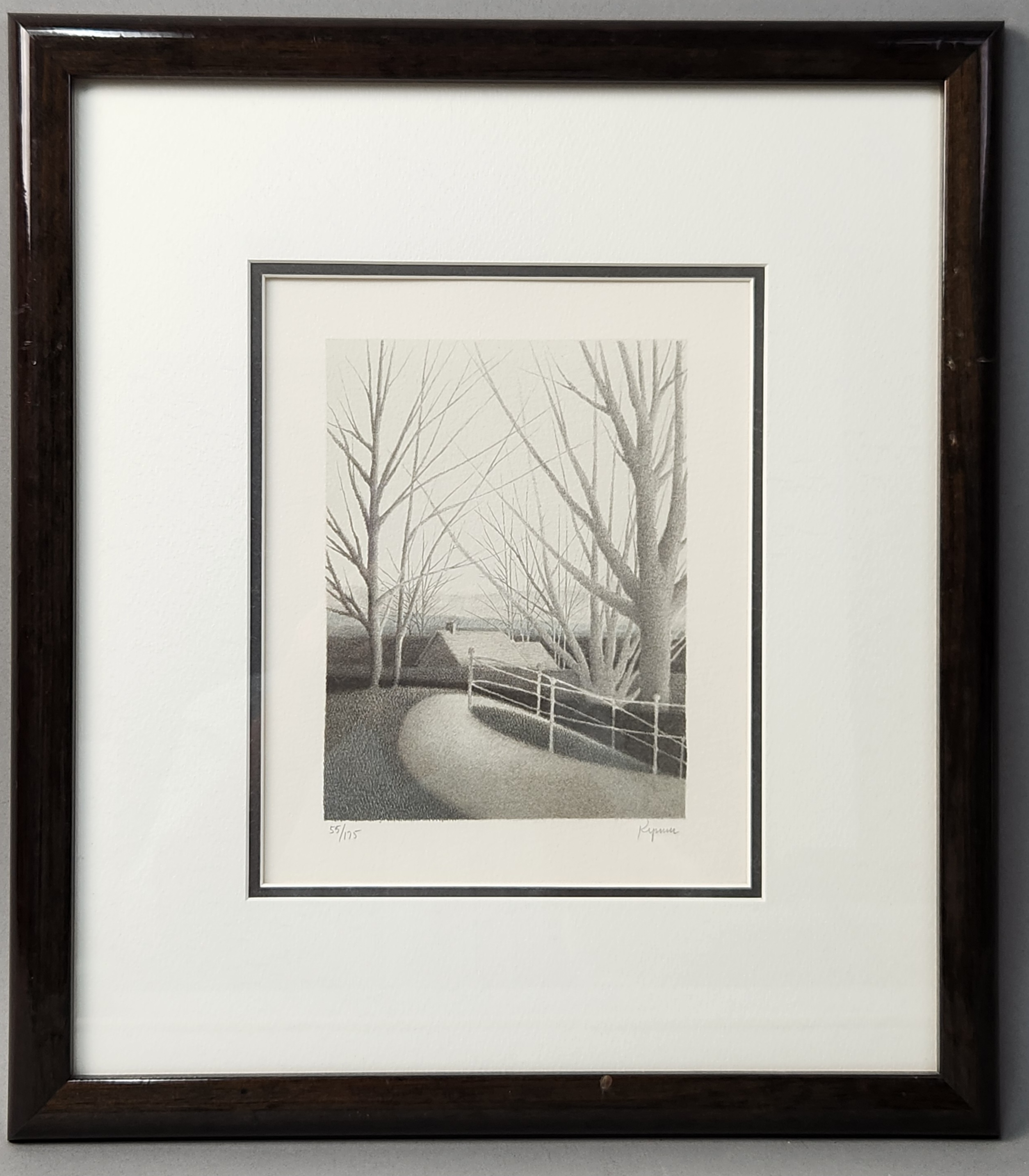 Robert Kipniss Winter landscape Lithograph