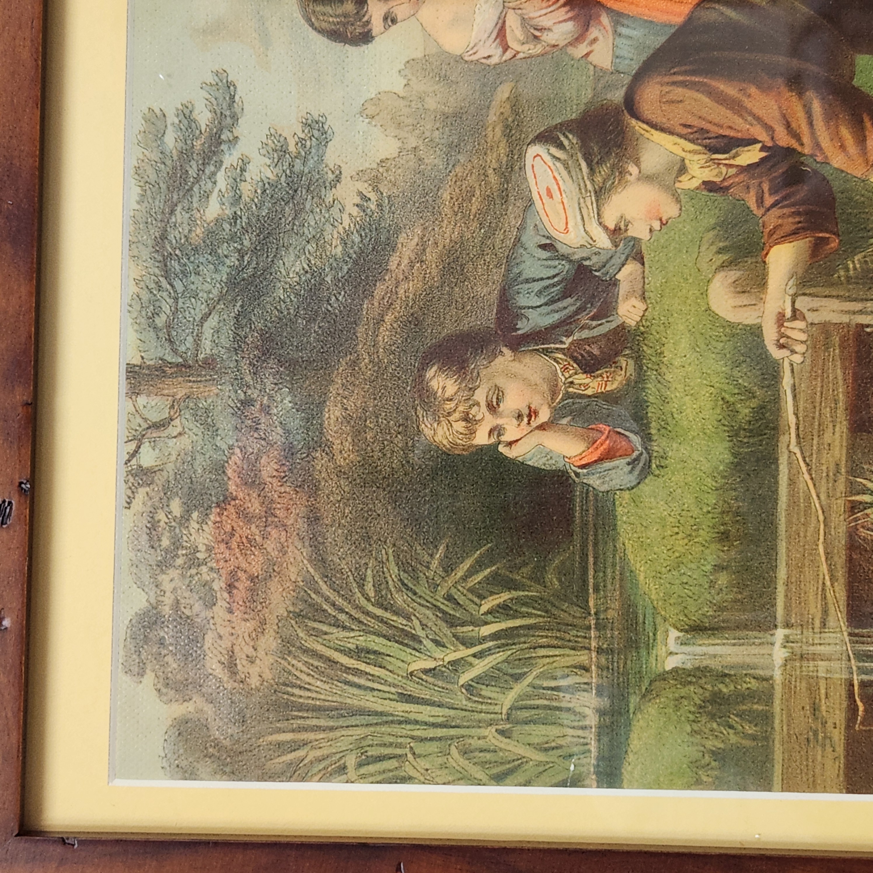 19th Century Chromolithograph Young Naturalists