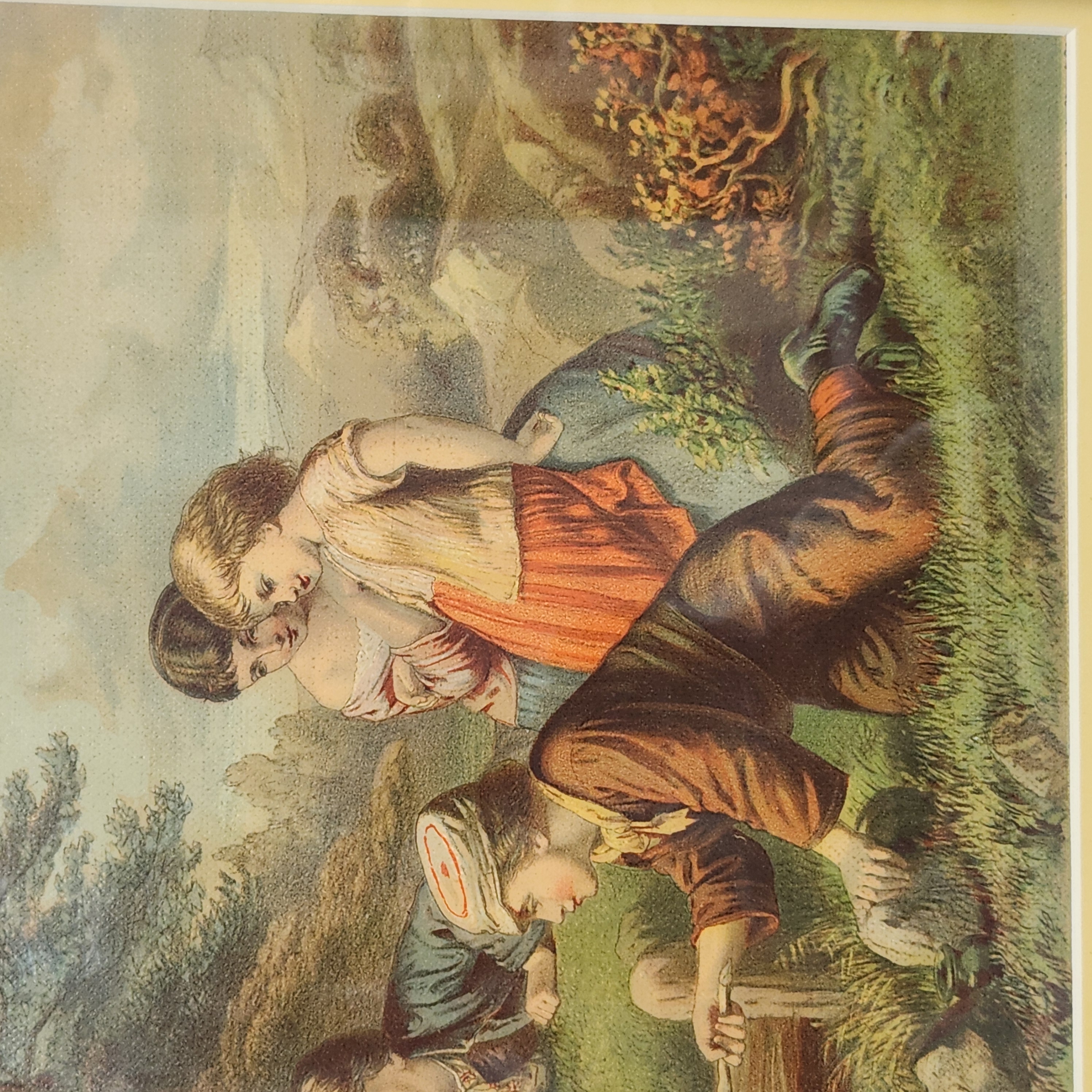 19th Century Chromolithograph Young Naturalists
