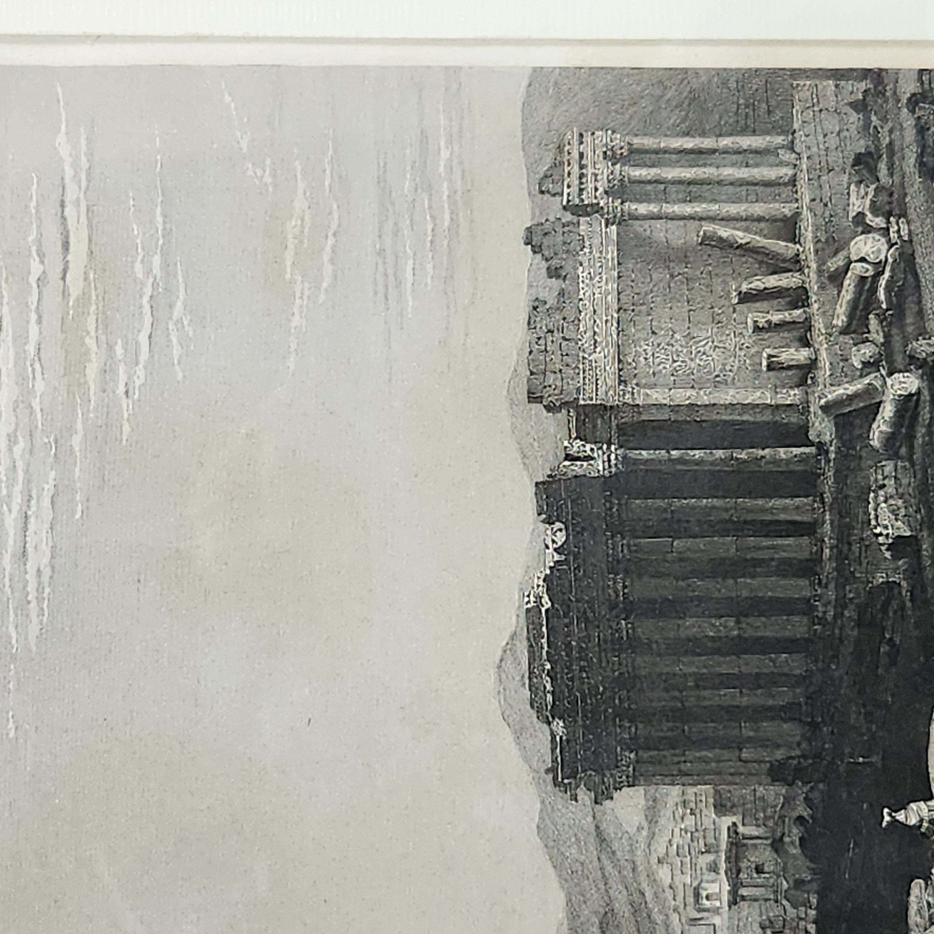 19th-Century Steel Engraving Ruins of Baalbek