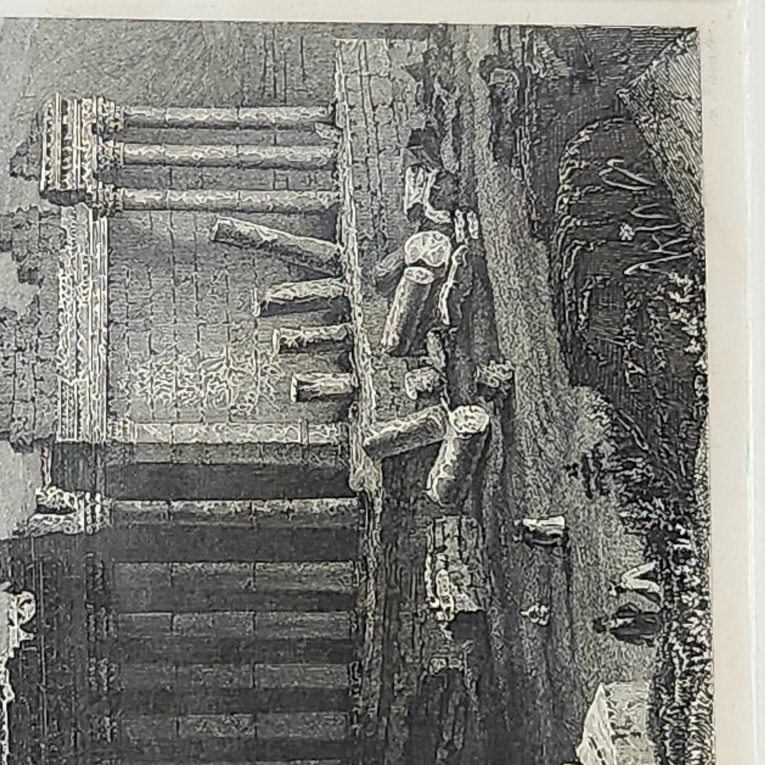 19th-Century Steel Engraving Ruins of Baalbek
