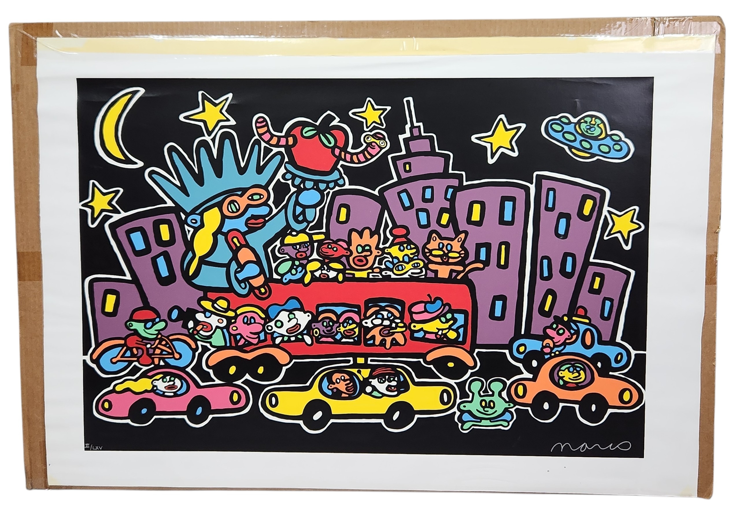 Peter Marco NYC at Night Screen Print