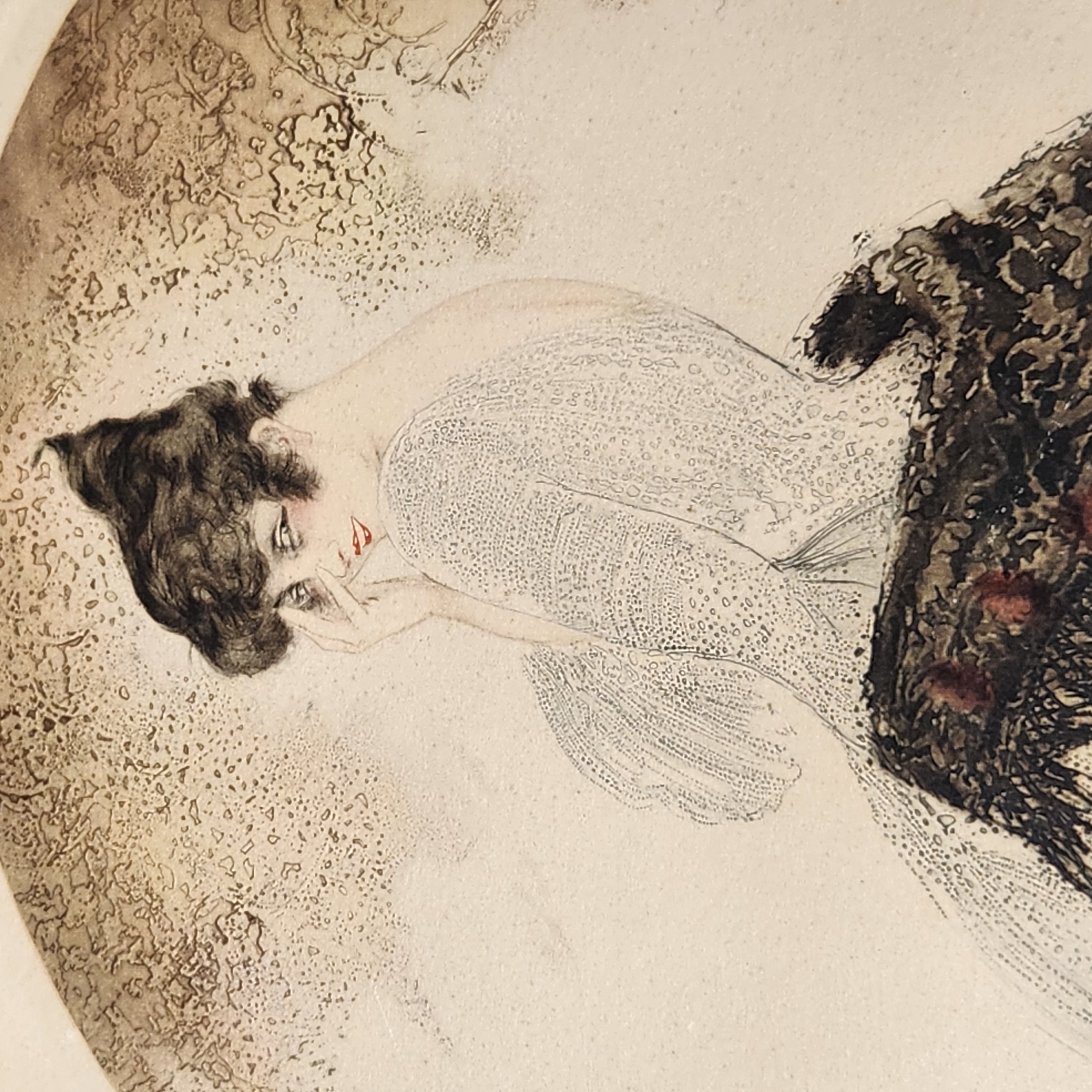 Louis Icart La Lettre Color Etching & Aquatint