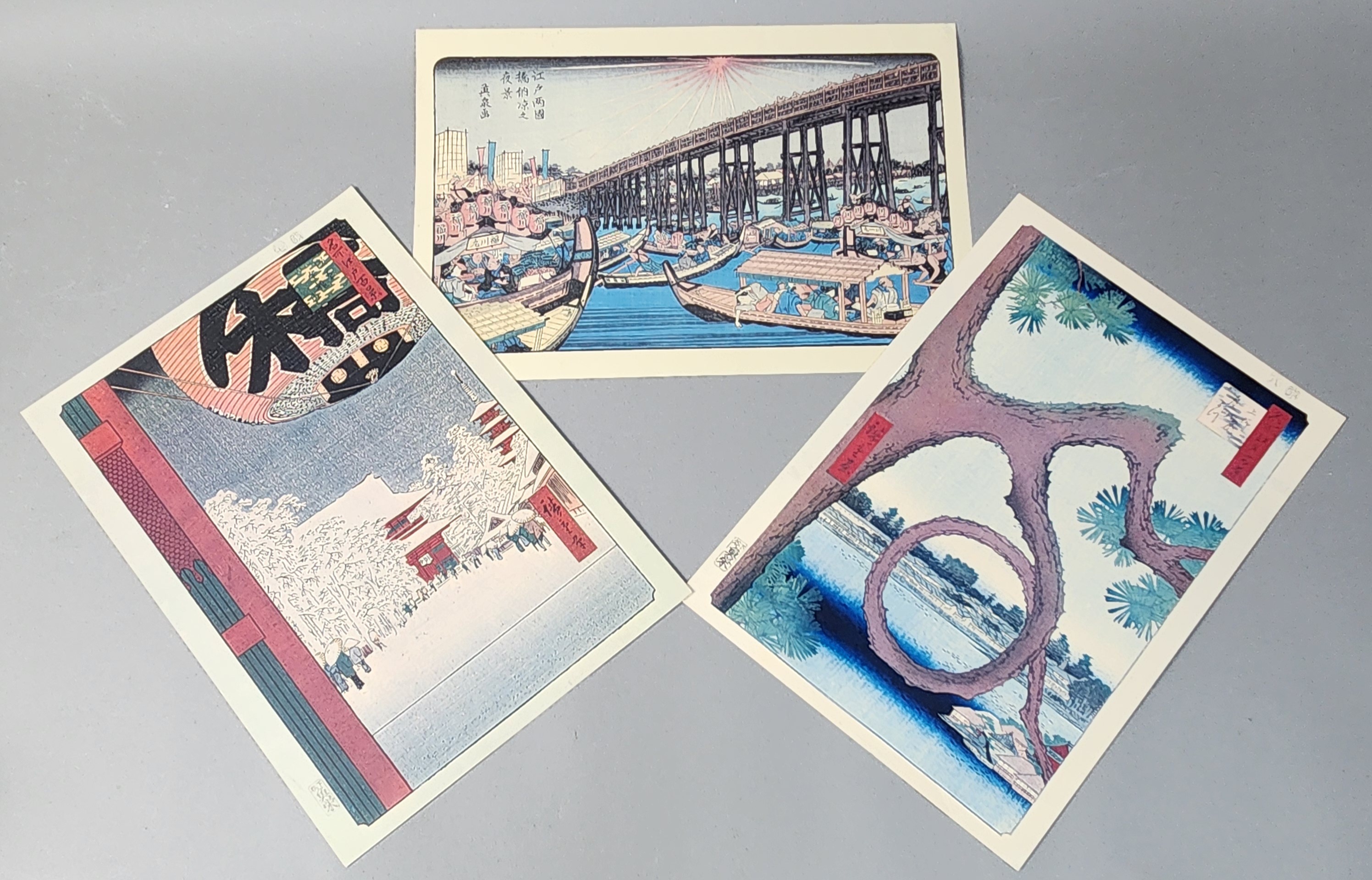Trio of Japanese Woodblock Prints