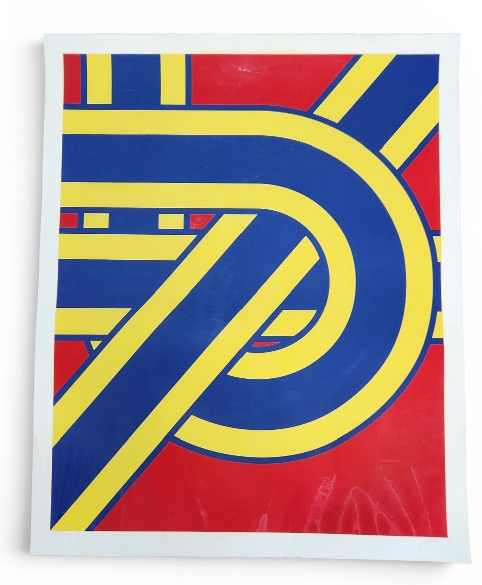 '71 Clark Abstract Geometric Print
