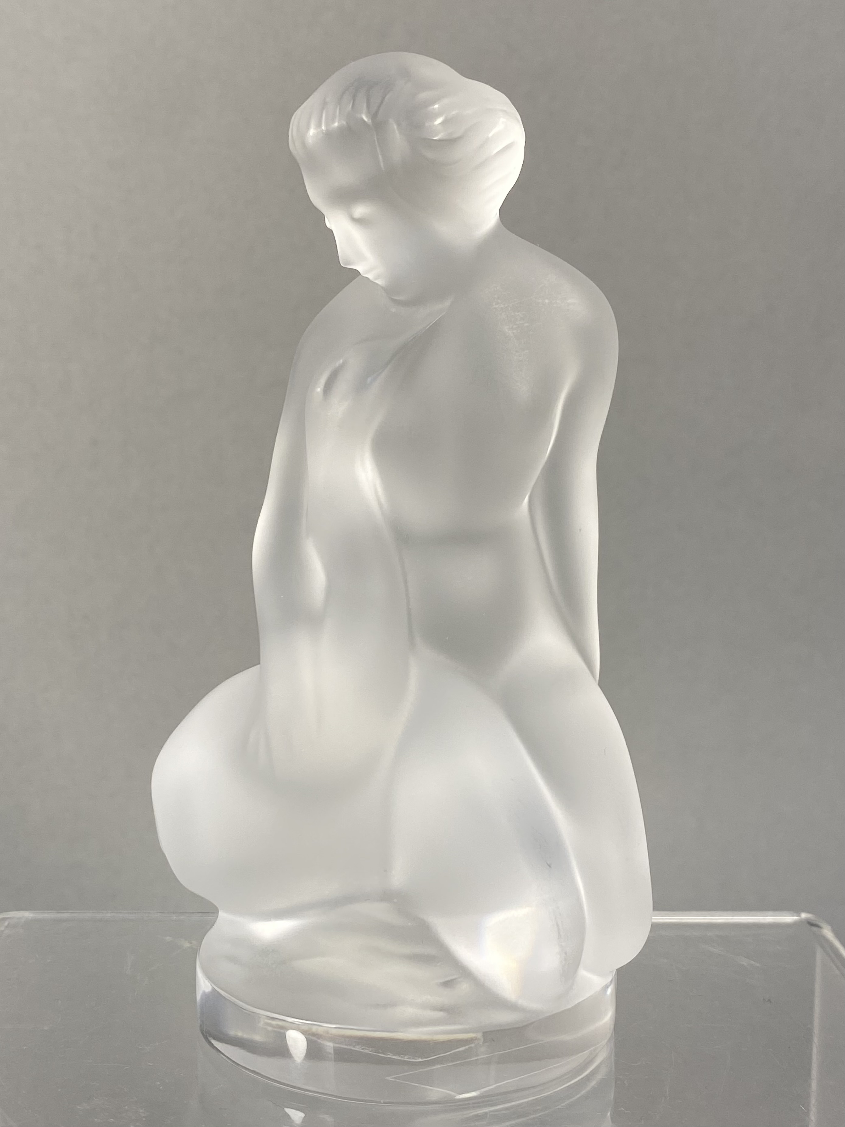 Lalique France Frosted Crystal Leda Figurine