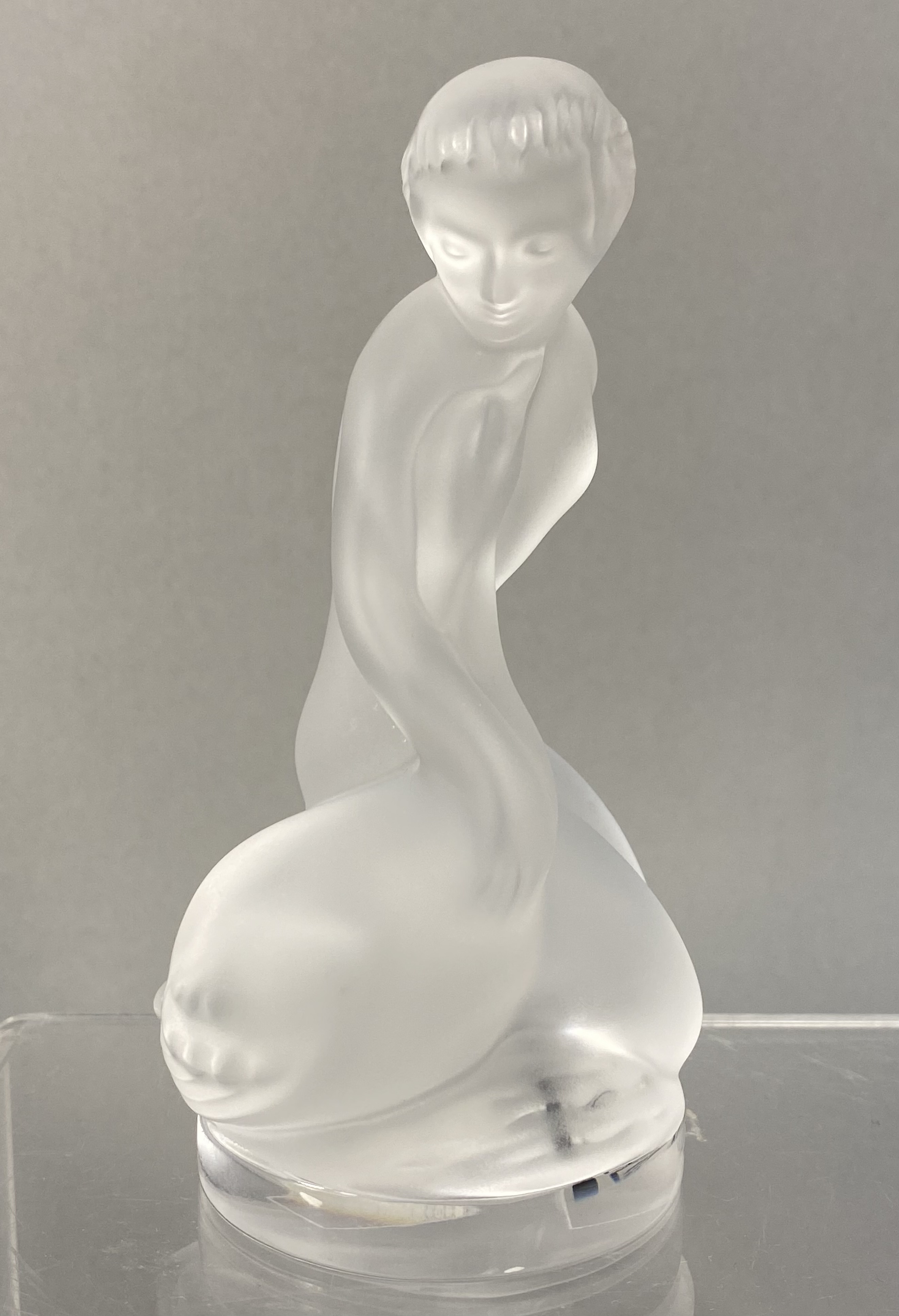 Lalique France Frosted Crystal Leda Figurine
