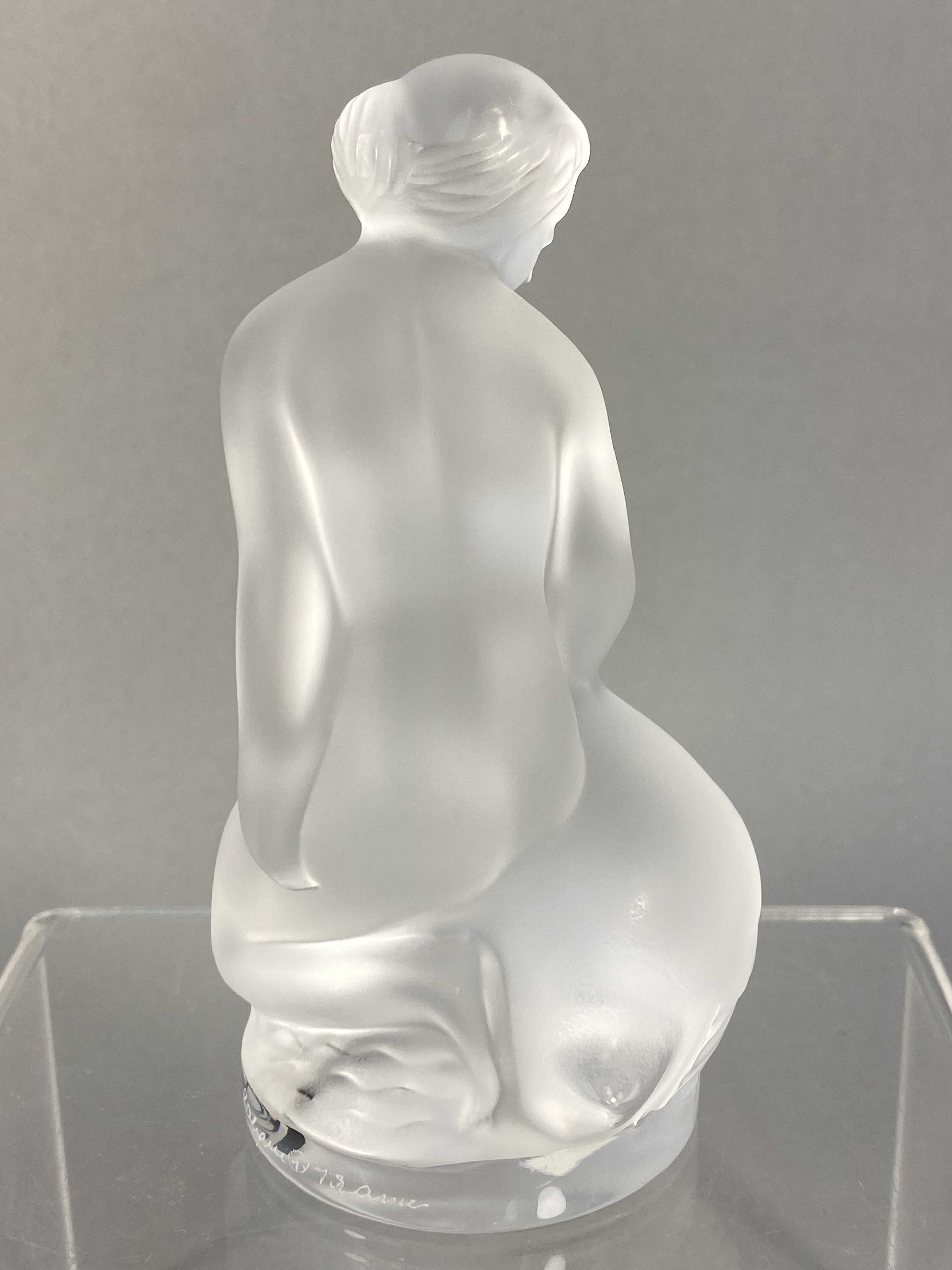 Lalique France Frosted Crystal Leda Figurine