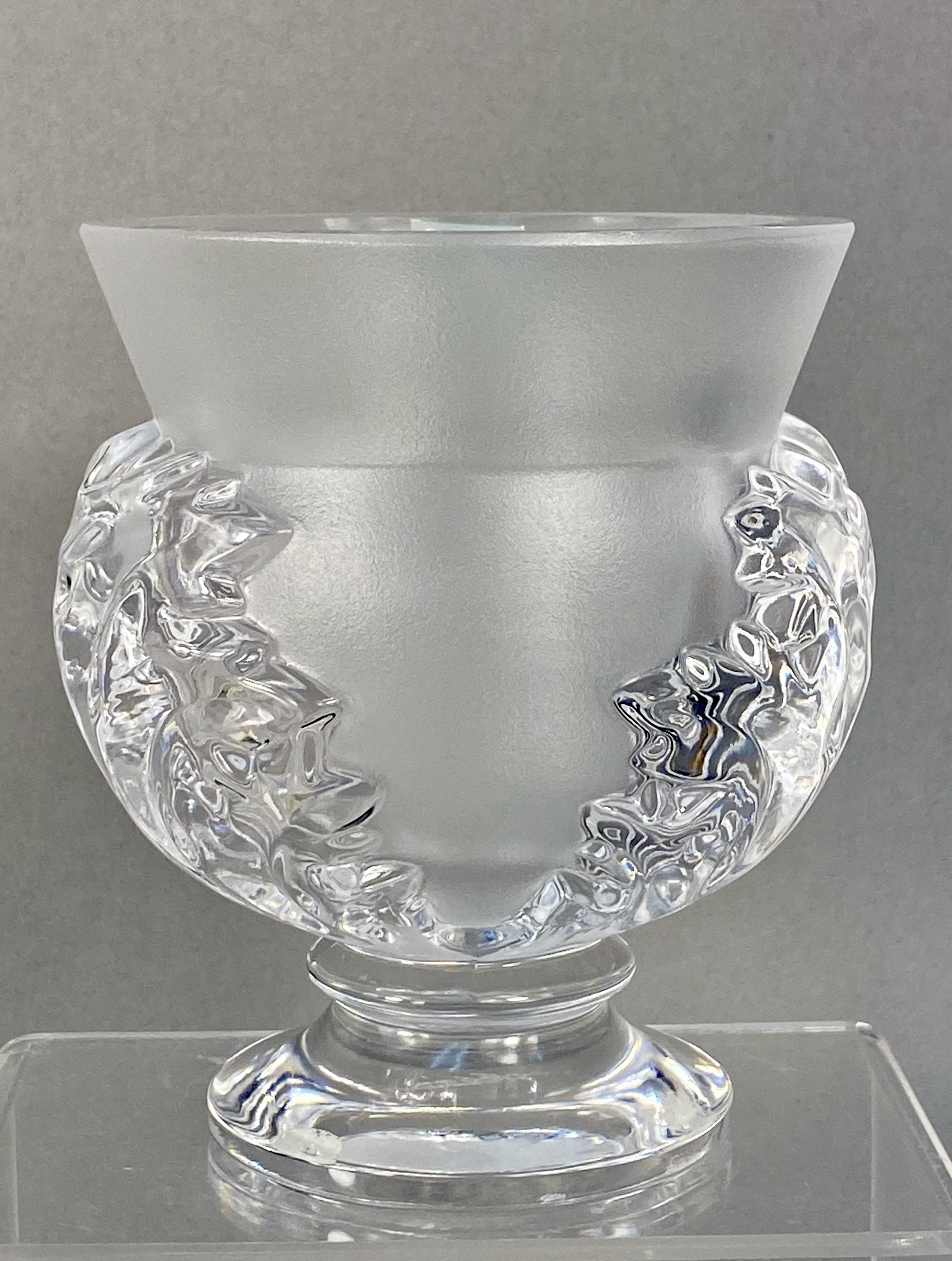 Lalique France Saint-Cloud Crystal Vase