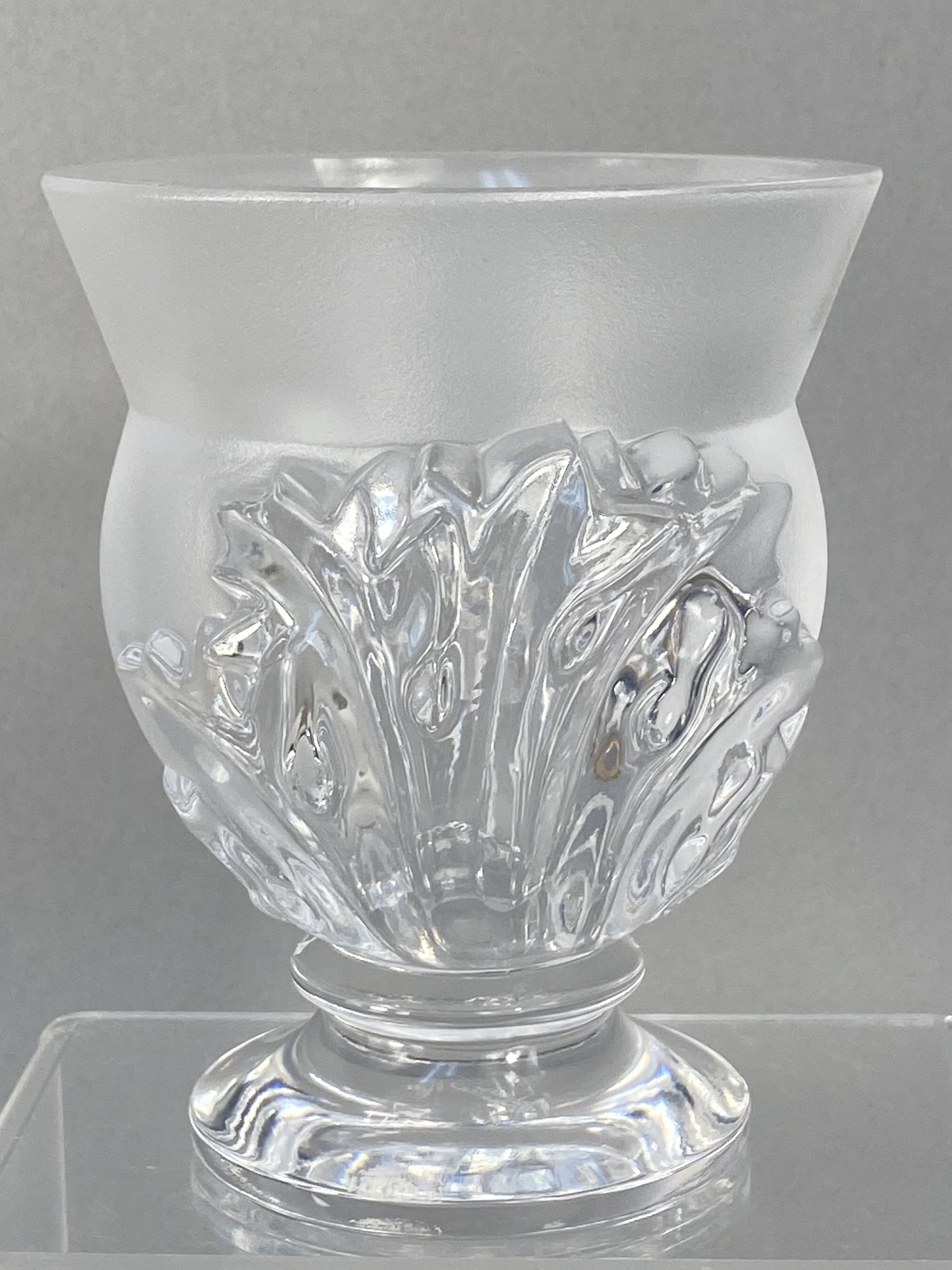 Lalique France Saint-Cloud Crystal Vase