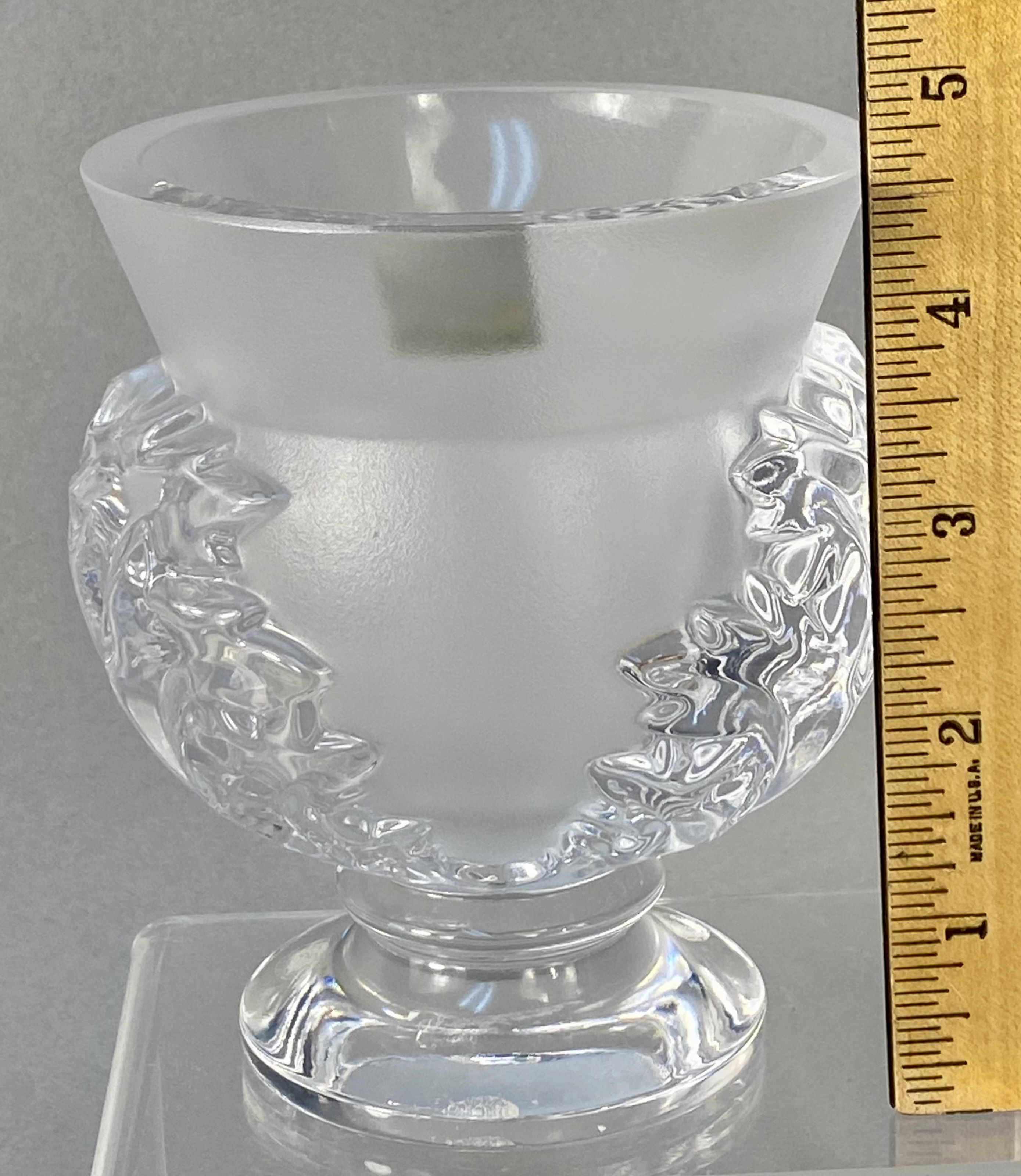 Lalique France Saint-Cloud Crystal Vase