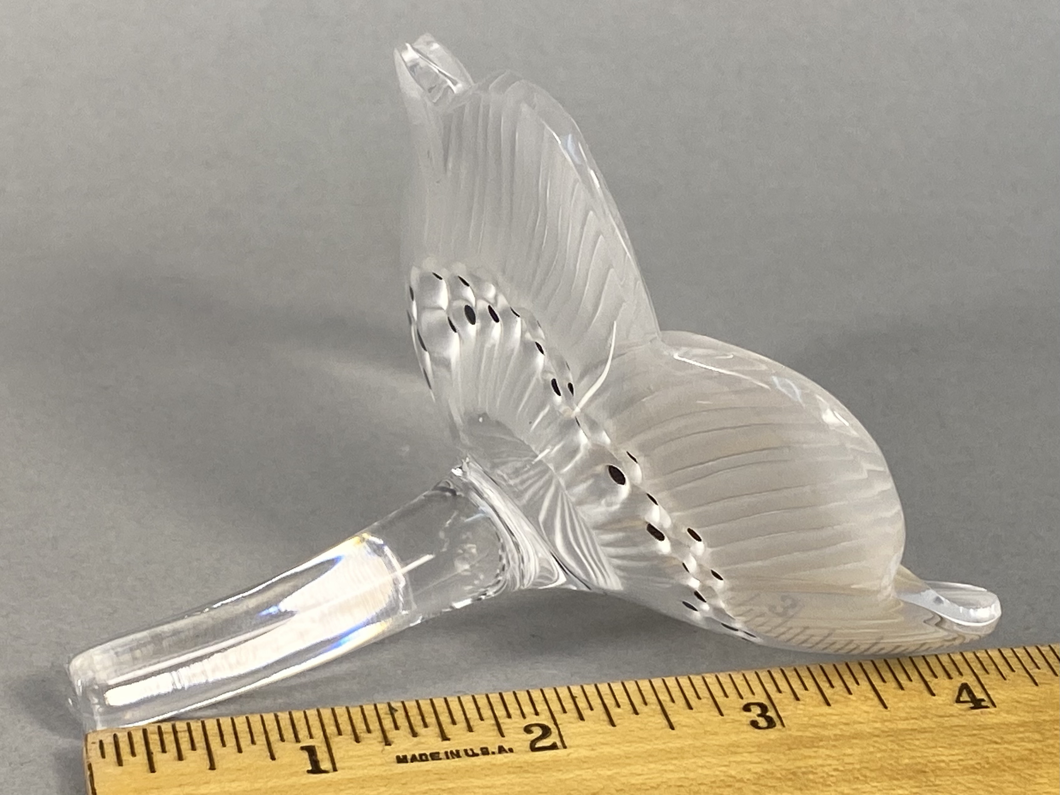 Lalique France Frosted Crystal Anemone Flower
