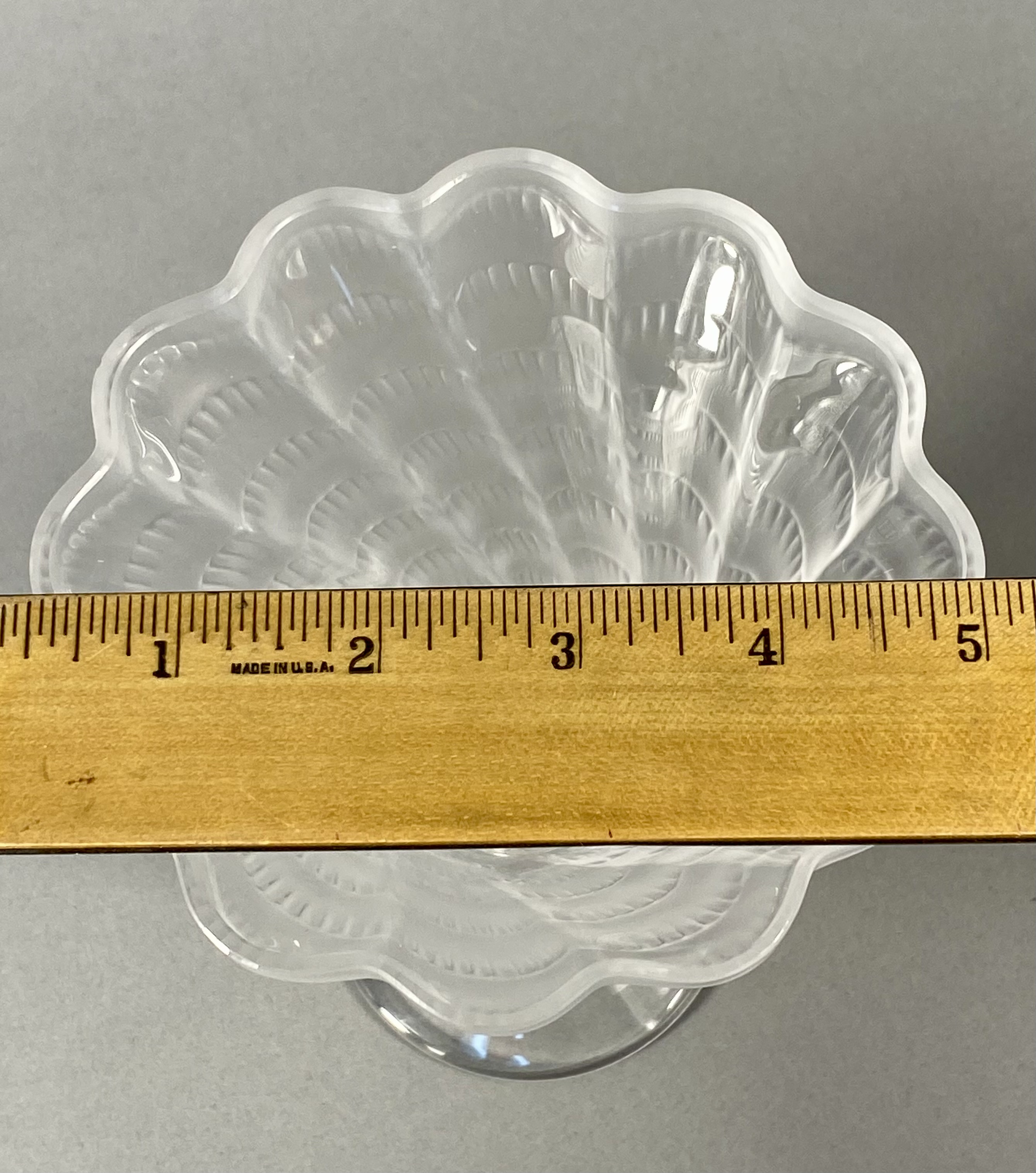Lalique France Lucie Frosted & Clear Glass Vase