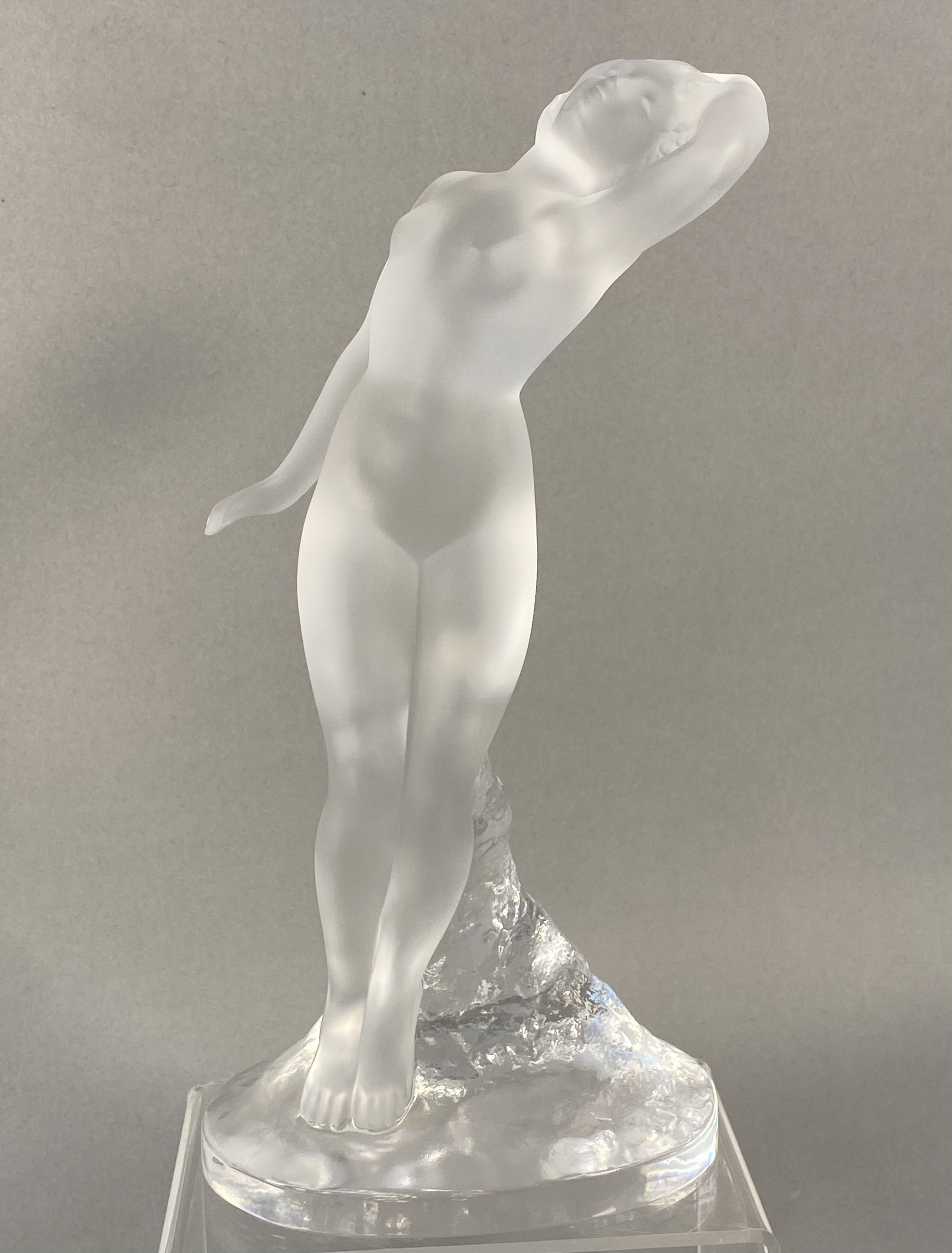 Lalique France Crystal Naiade Nude Dancer Figurine