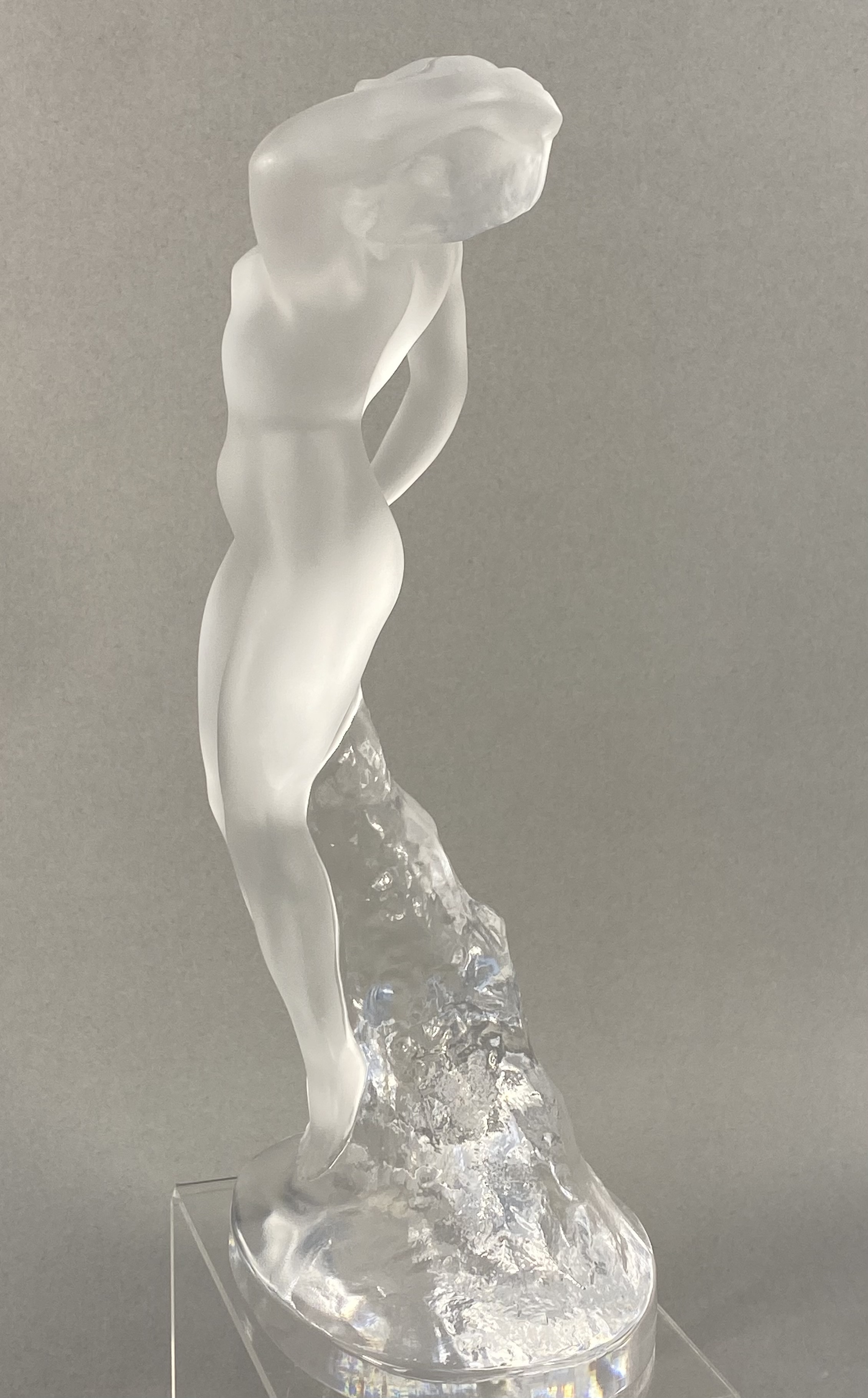 Lalique France Crystal Naiade Nude Dancer Figurine