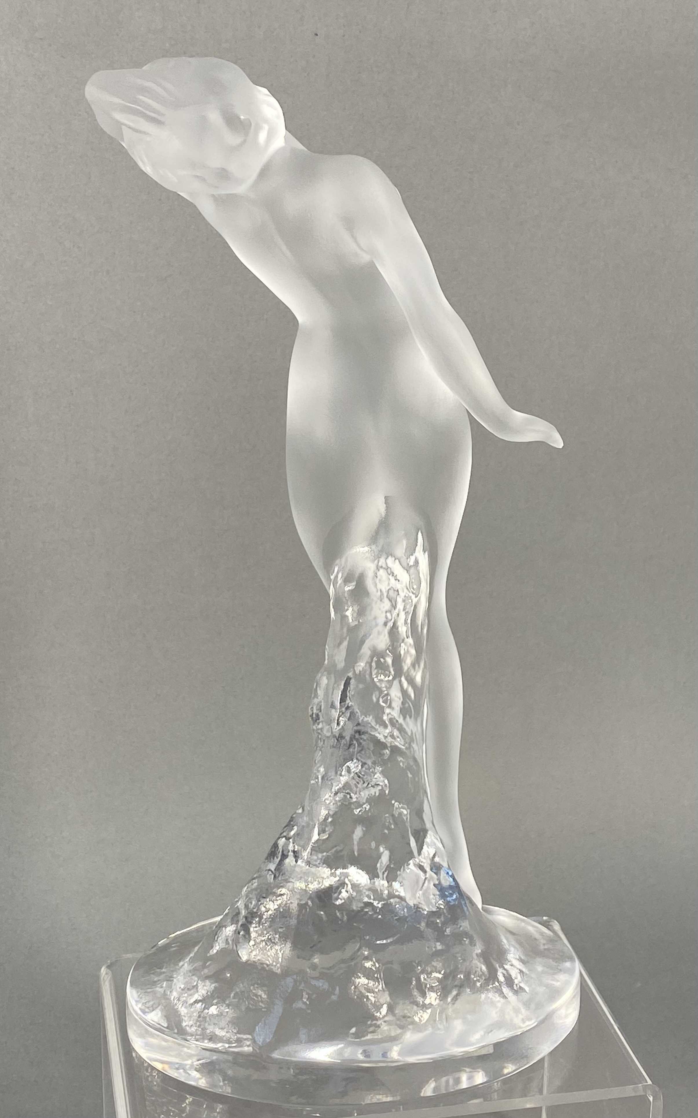 Lalique France Crystal Naiade Nude Dancer Figurine