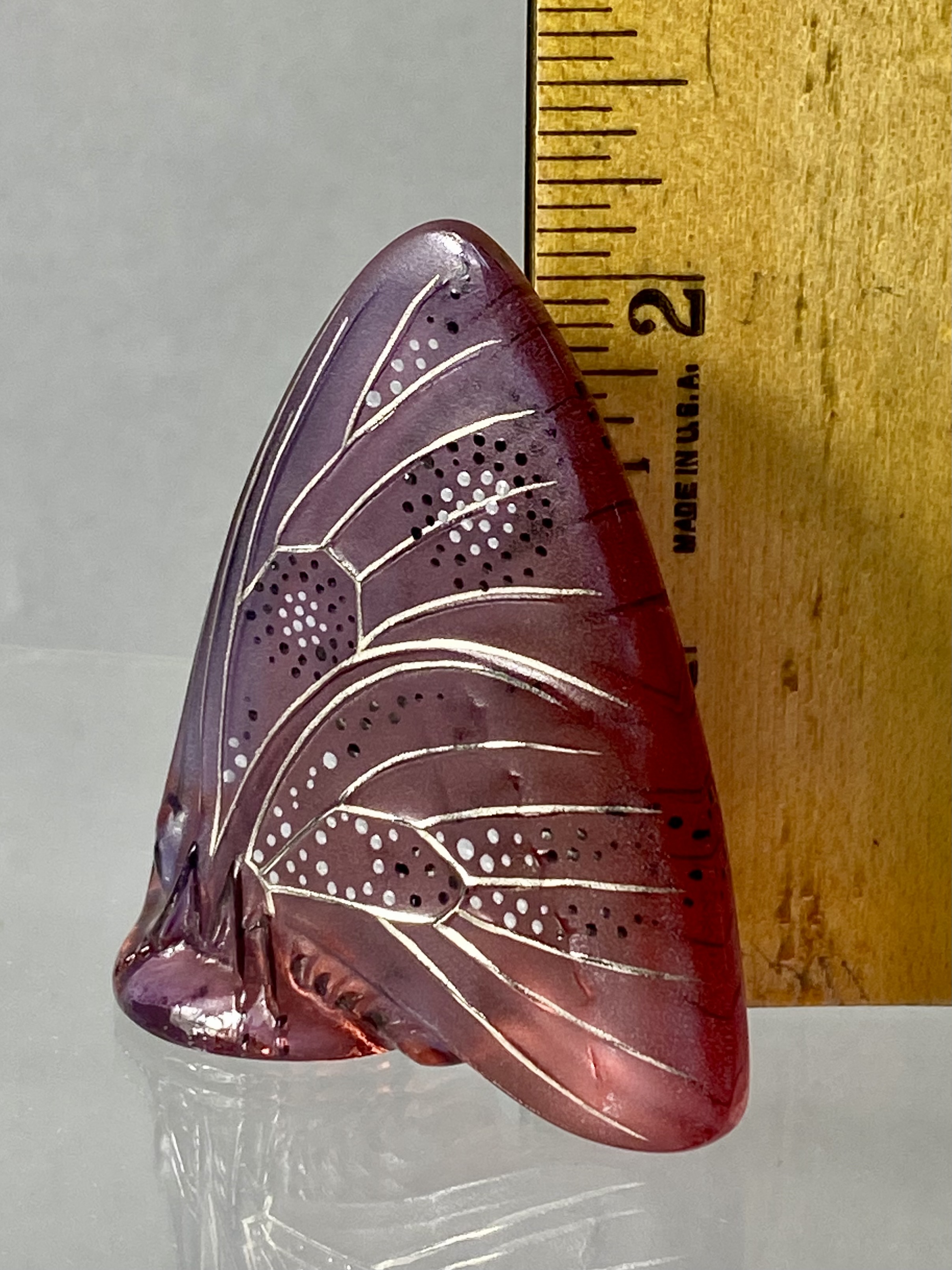 Lalique France Grand Nacre Glass Butterfly Wing Figurine