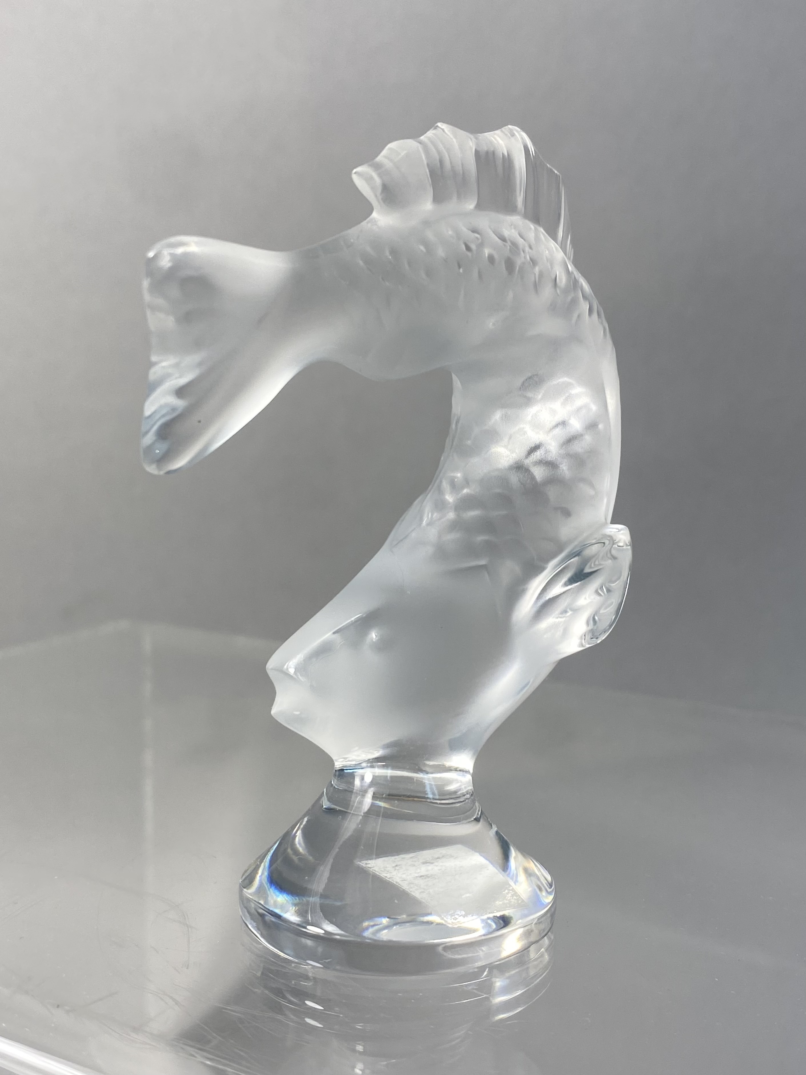 Lalique France Crystal Goujon Fish Figurine