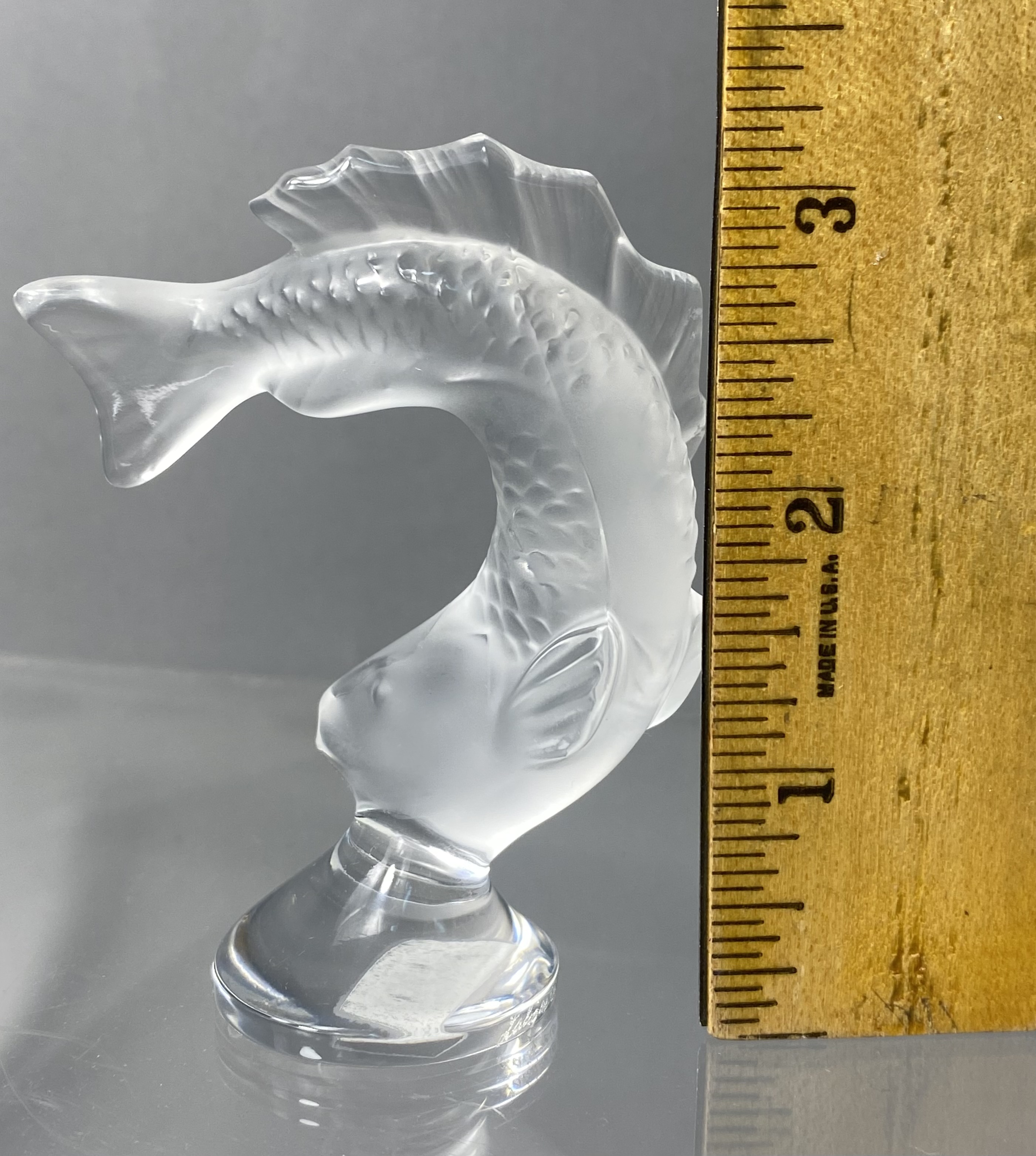 Lalique France Crystal Goujon Fish Figurine