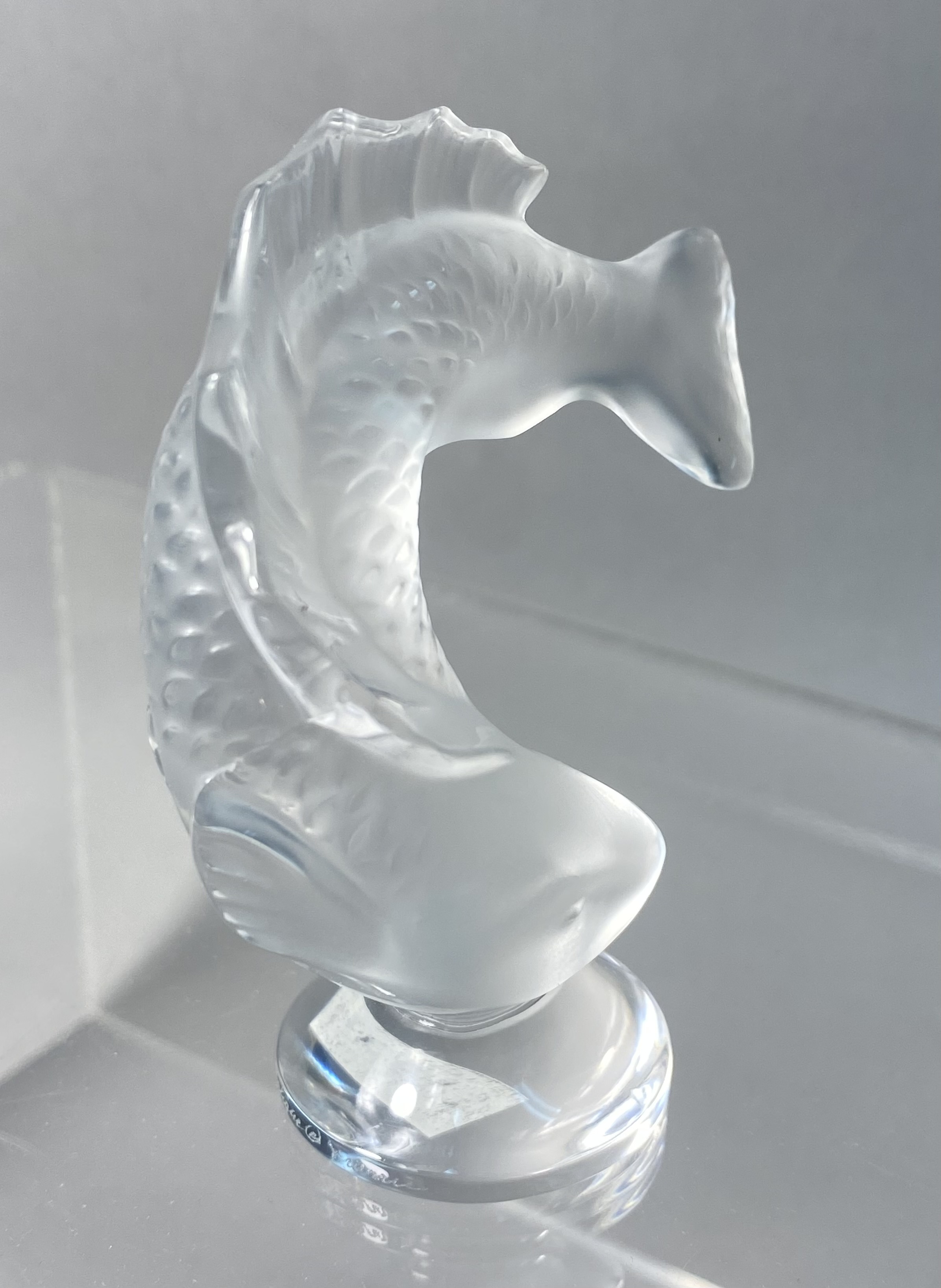 Lalique France Crystal Goujon Fish Figurine