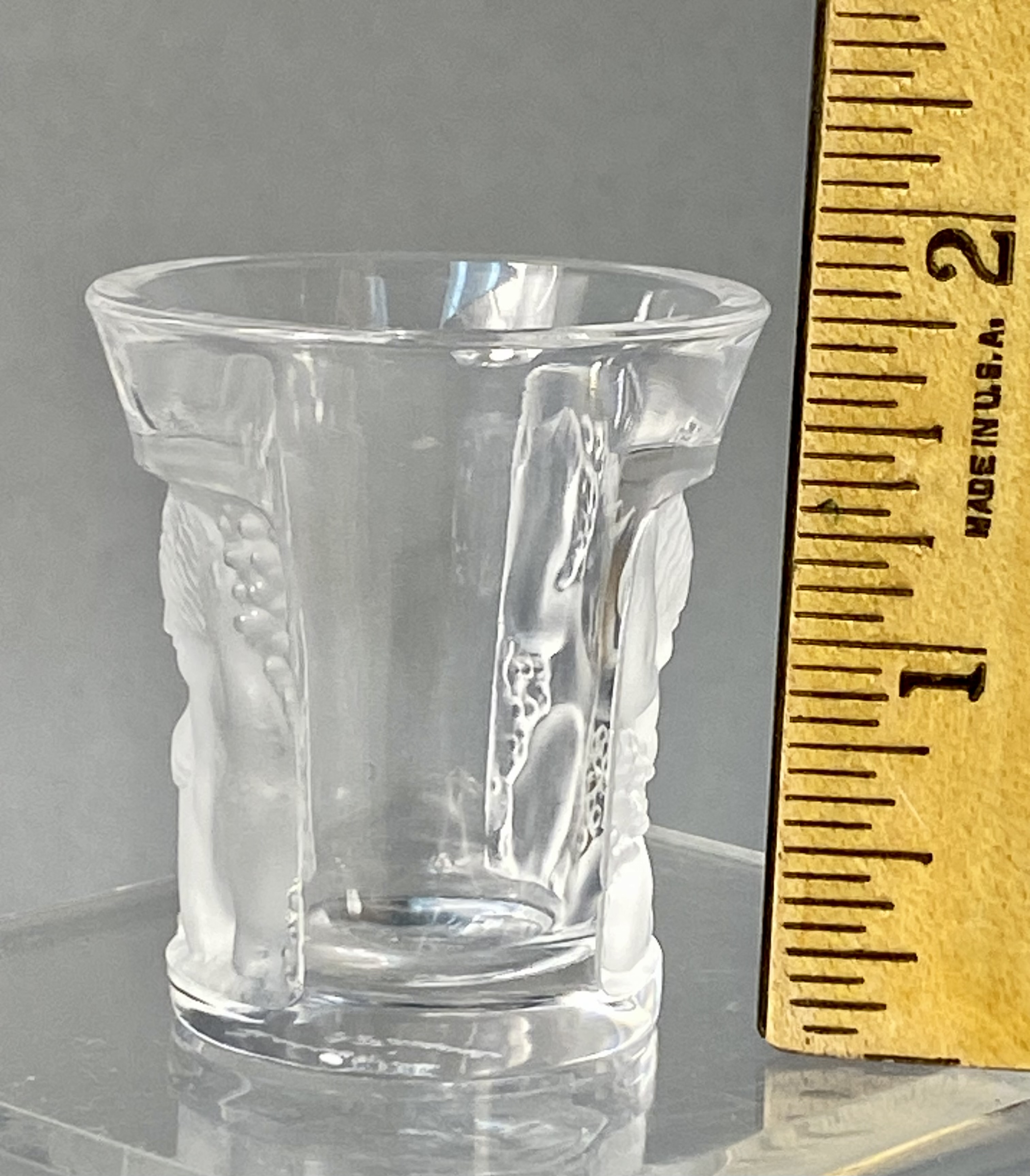 Lalique France Les Enfants Crystal Shot Glass