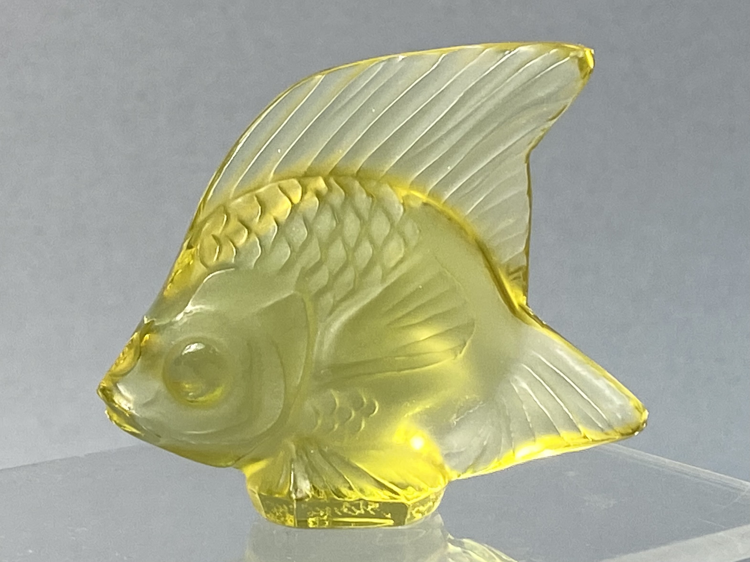 Lalique Yellow Crystal Poisson Fish Figurine