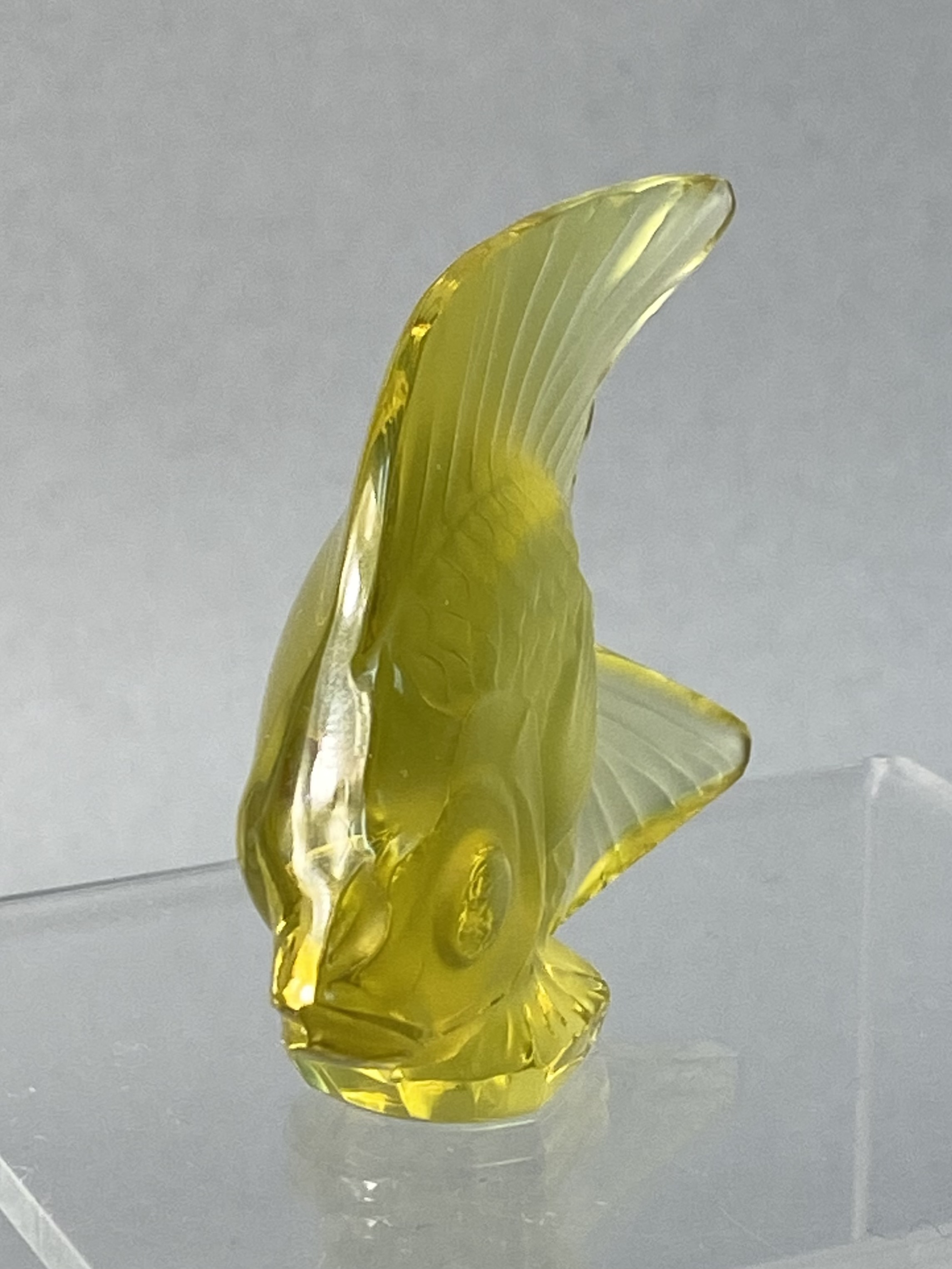 Lalique Yellow Crystal Poisson Fish Figurine