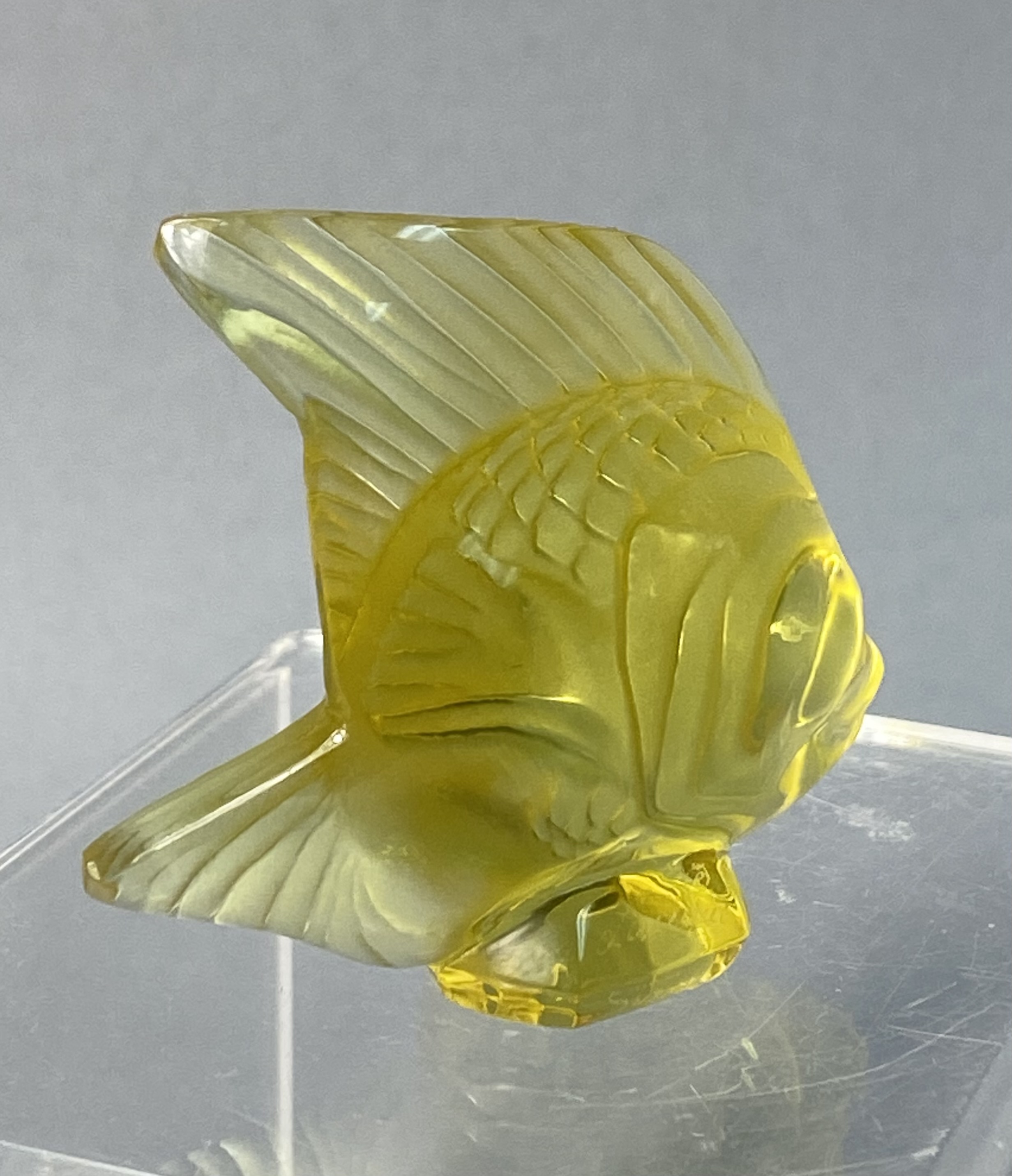 Lalique Yellow Crystal Poisson Fish Figurine