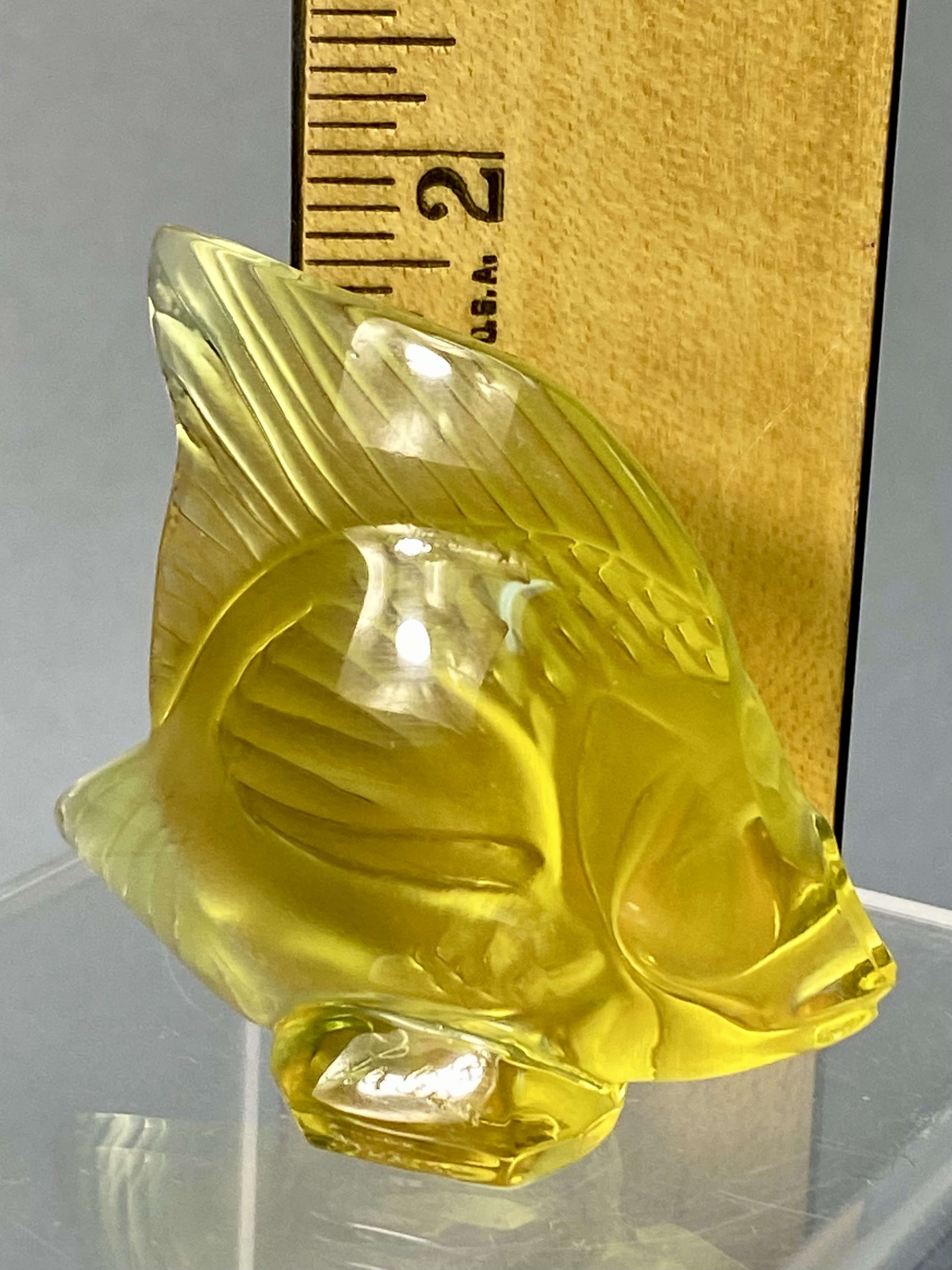 Lalique Yellow Crystal Poisson Fish Figurine