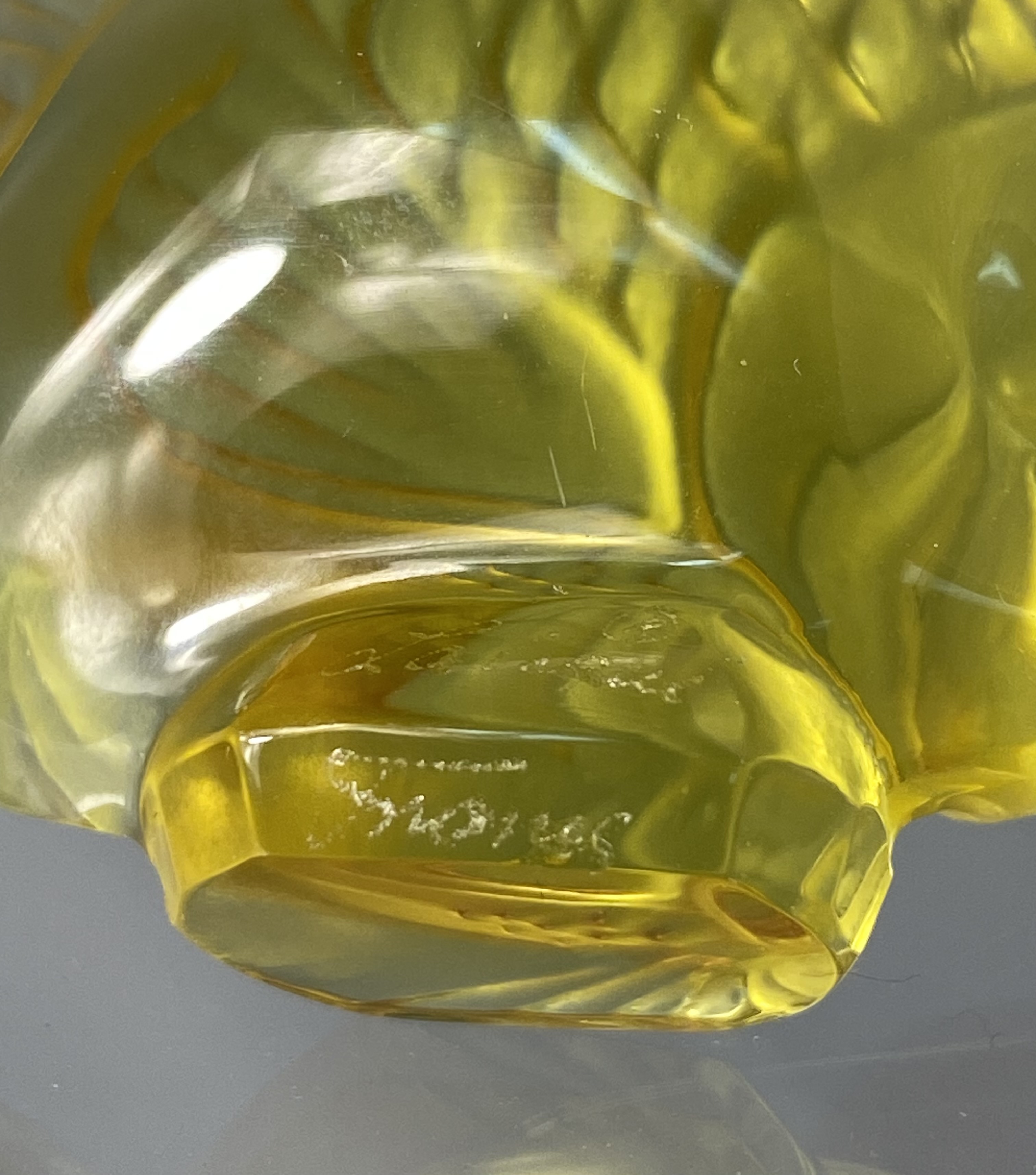 Lalique Yellow Crystal Poisson Fish Figurine