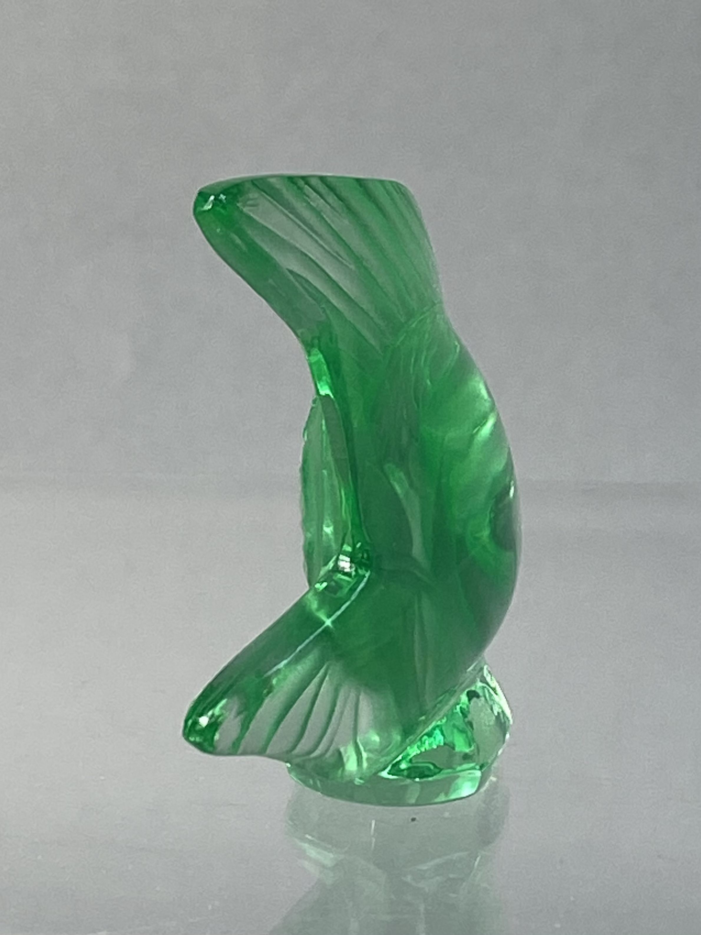 Lalique French Mint Green Glass Poisson Fish Figurine
