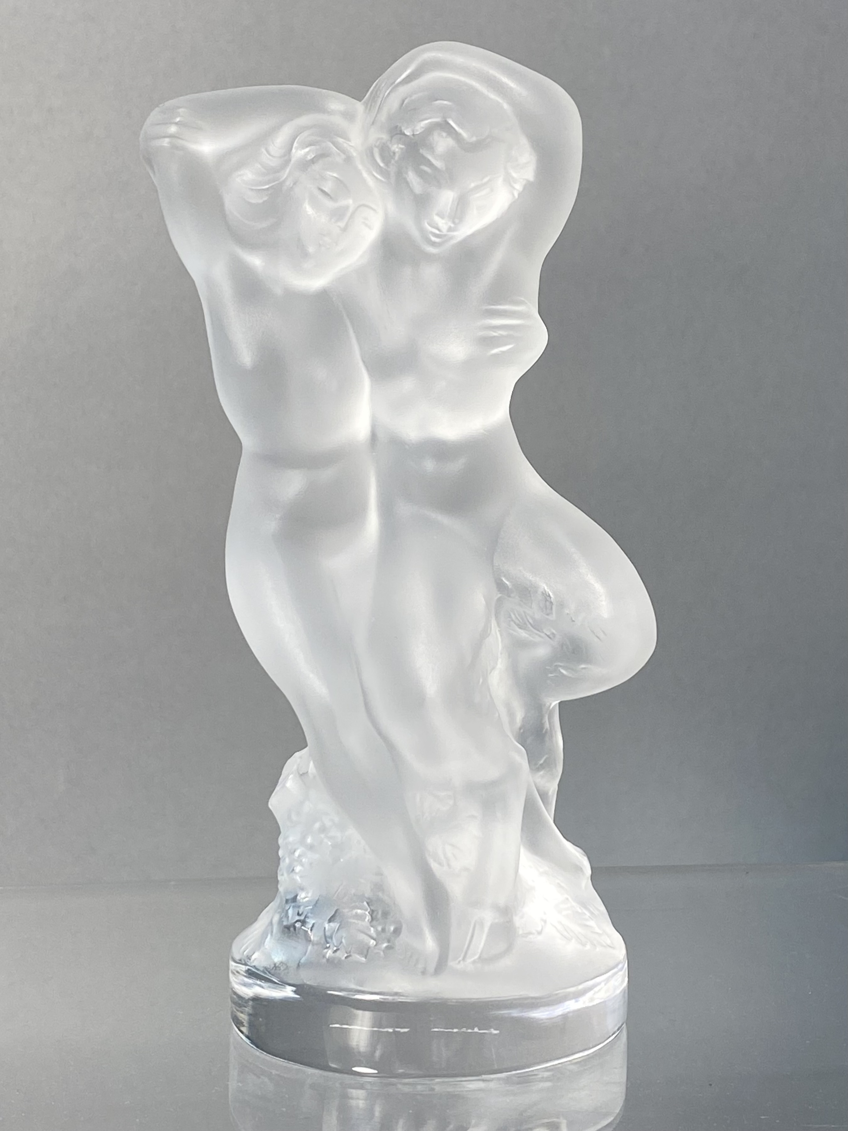 Lalique France Frosted Crystal Le Faune Figurine