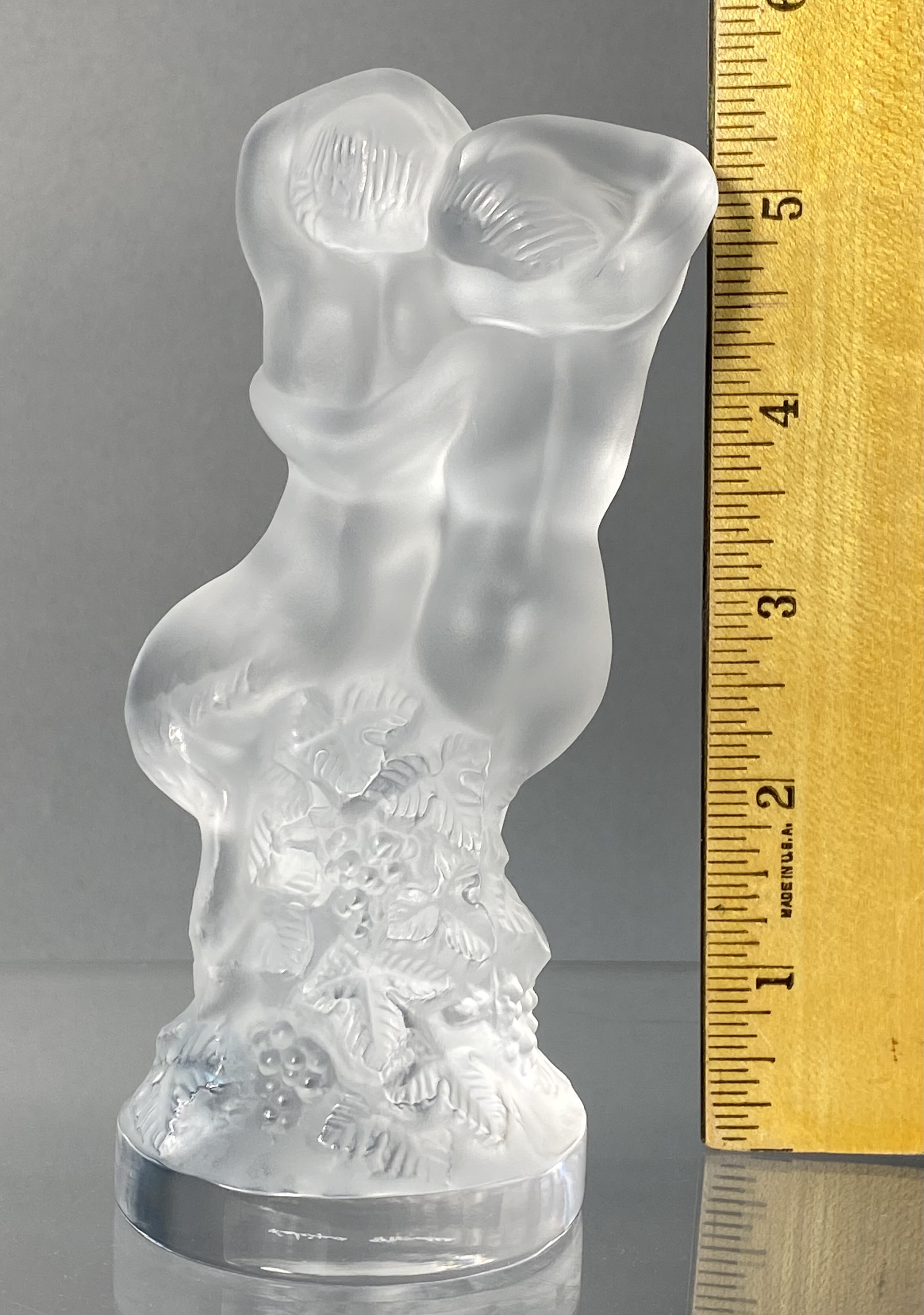 Lalique France Frosted Crystal Le Faune Figurine