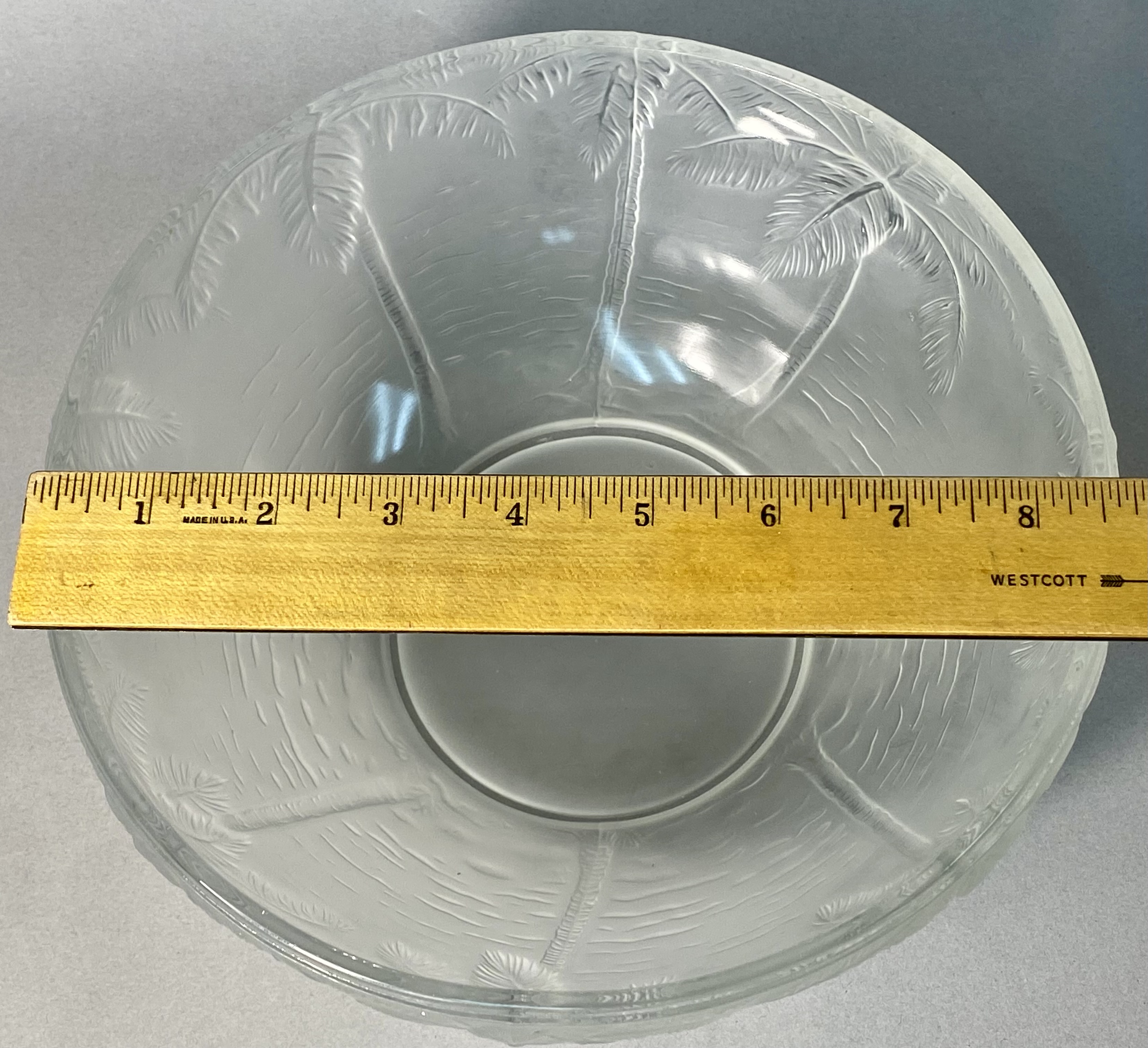 Lalique France Martinique Frosted Glass Bowl