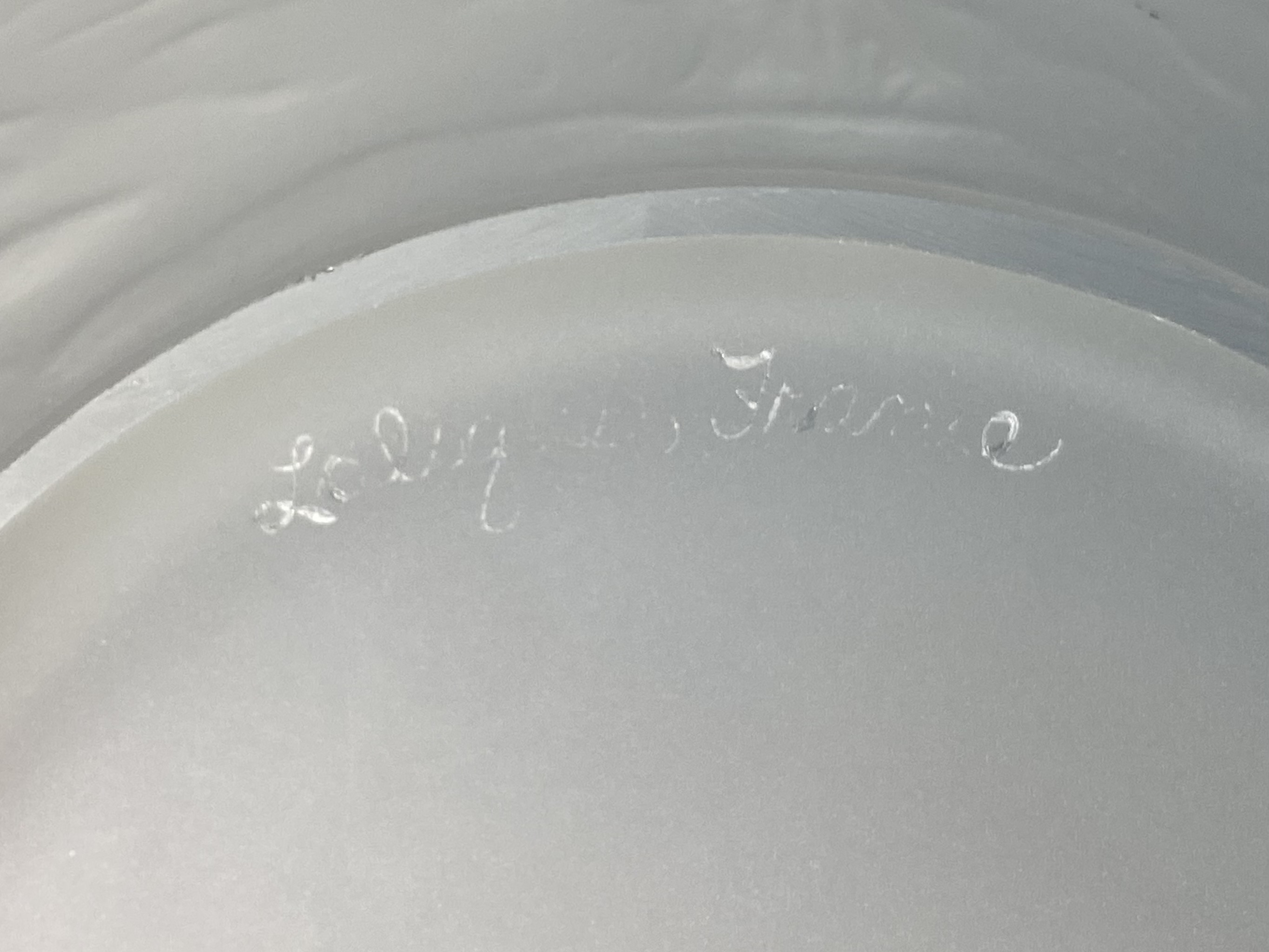 Lalique France Martinique Frosted Glass Bowl