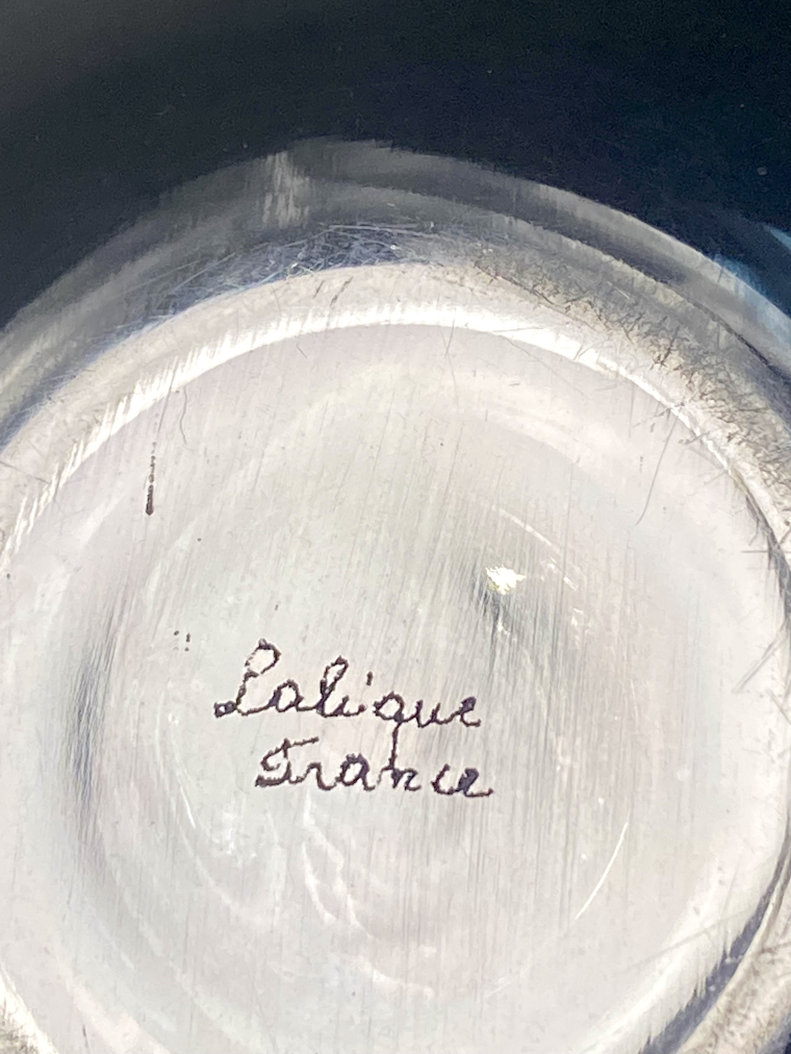Lalique France Crystal Perdrix Partridge Ring Dish