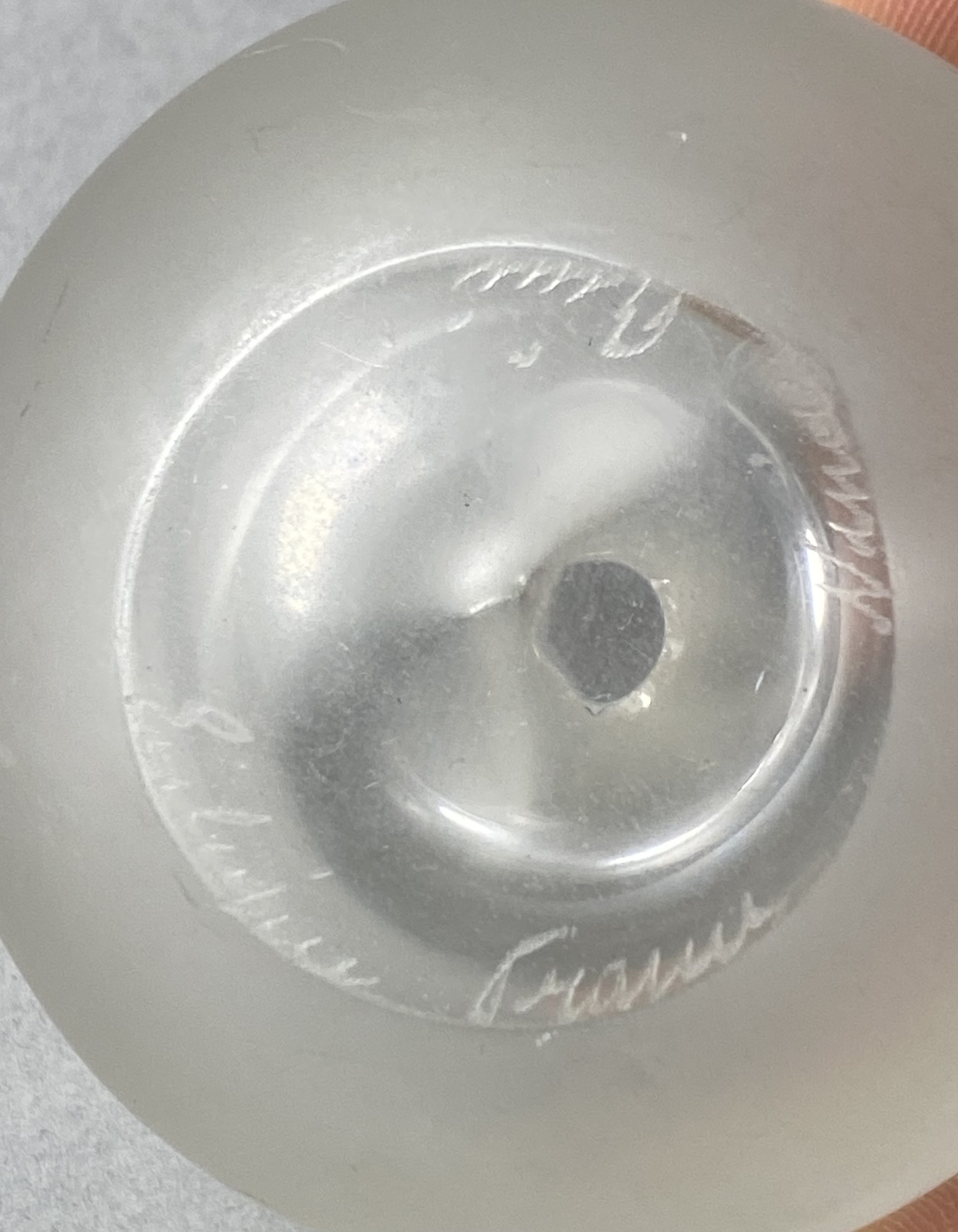 Lalique for Nina Ricci Crystal Apple-Form Perfume Bottle
