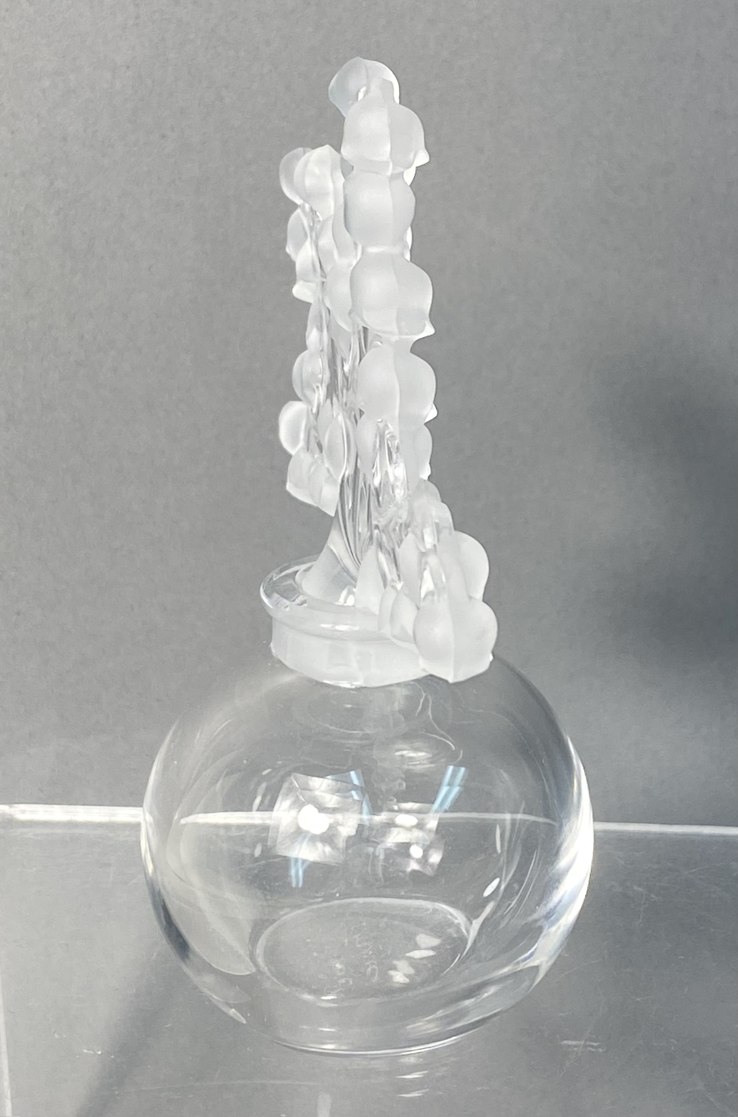 Lalique Clairefontaine Crystal Lily of the Valley Perfume Bottle