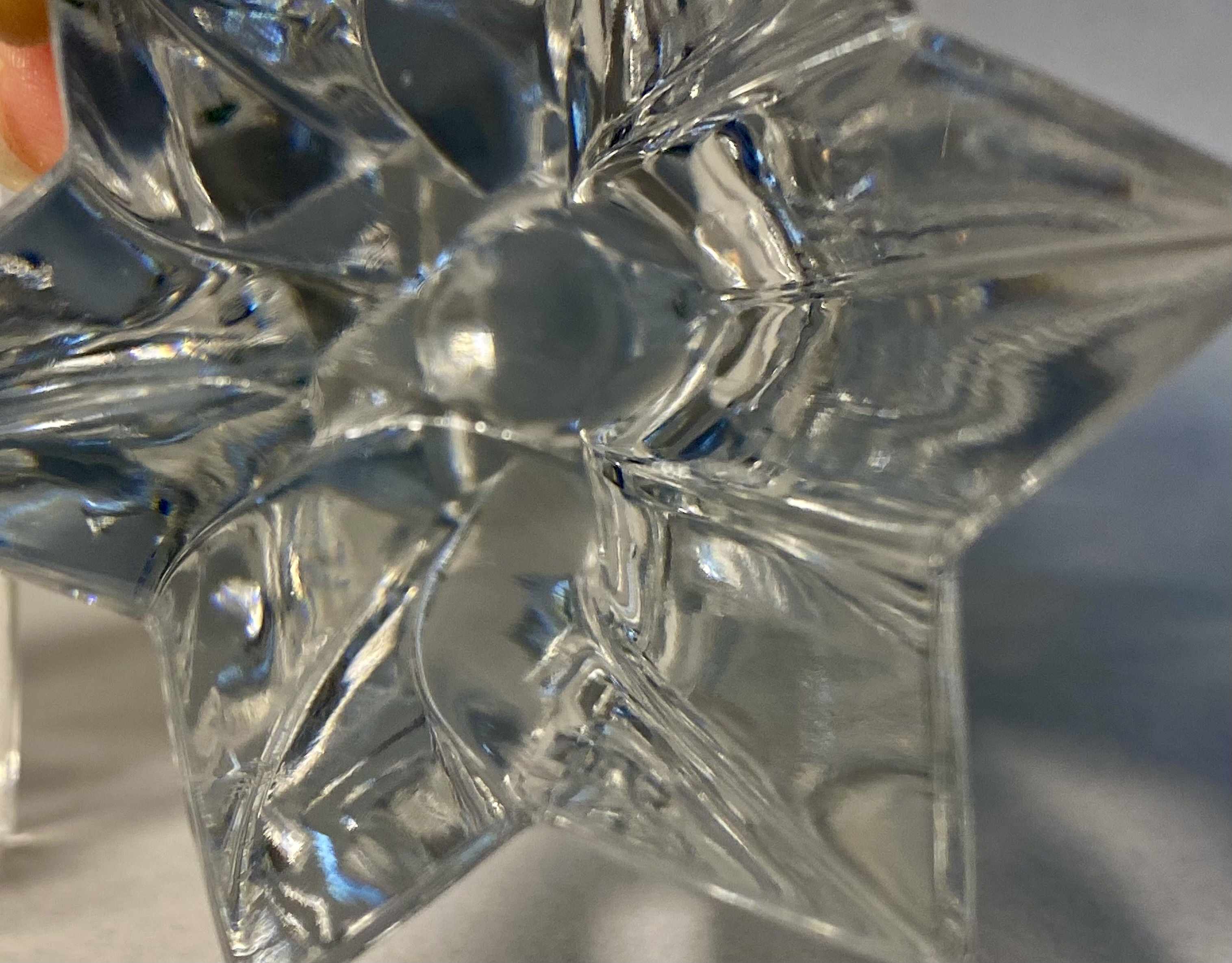 Shooting Star Motif Lead Crystal Candlesticks