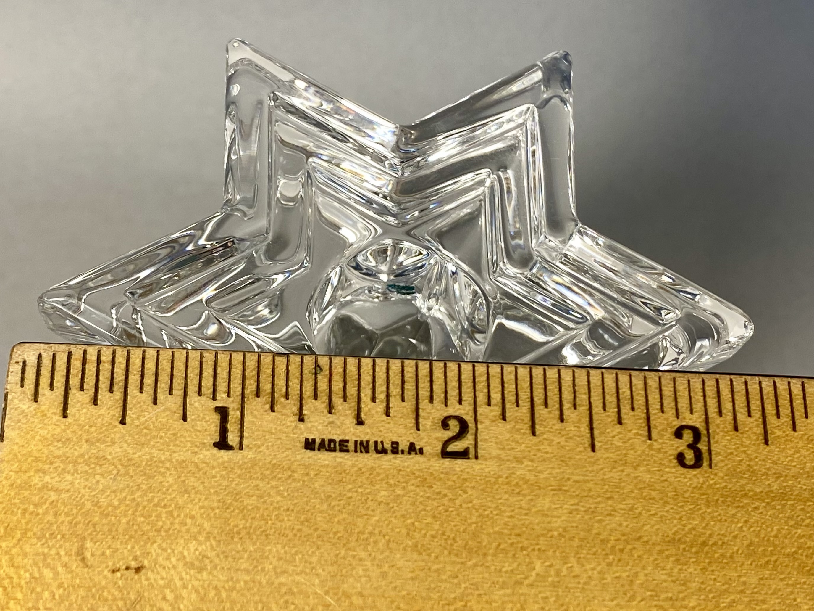 Shooting Star Motif Lead Crystal Candlesticks