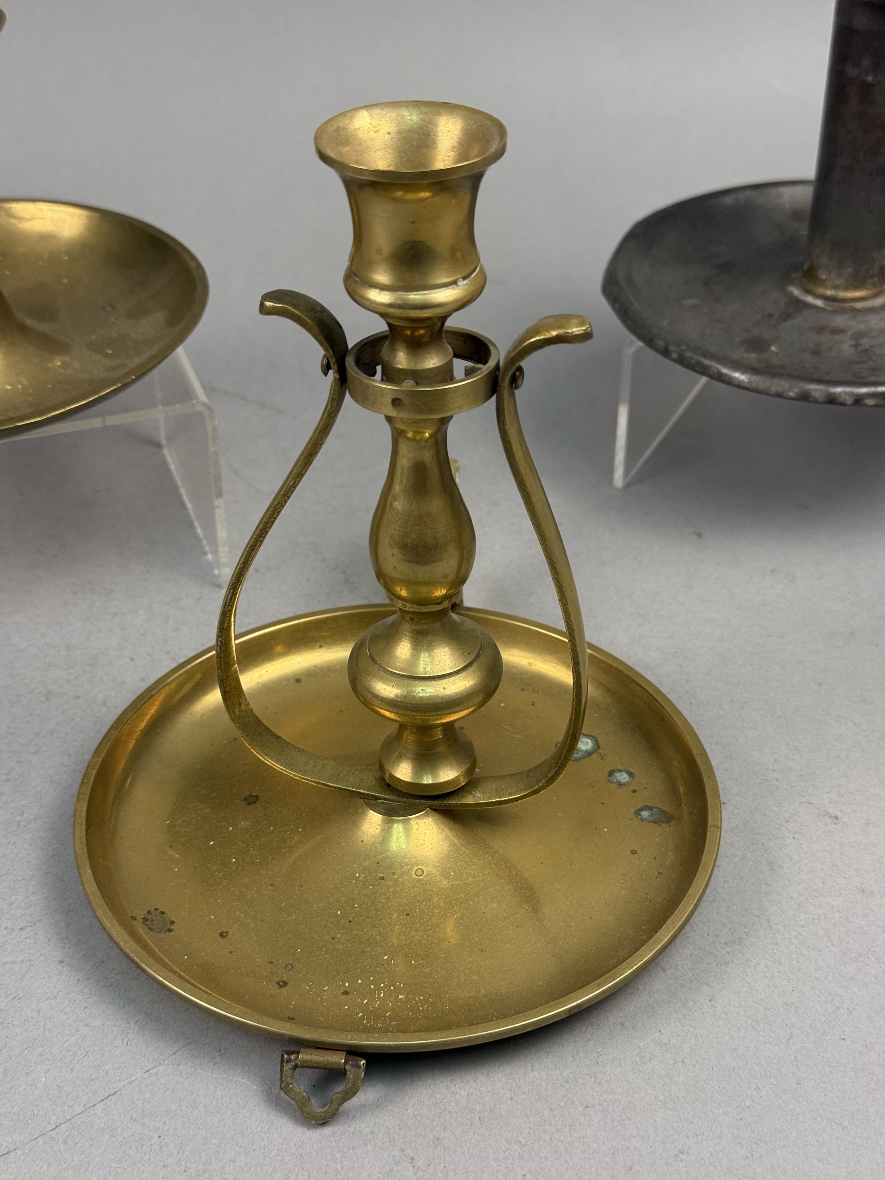 19th Century Style Brass & Pewter Chambersticks