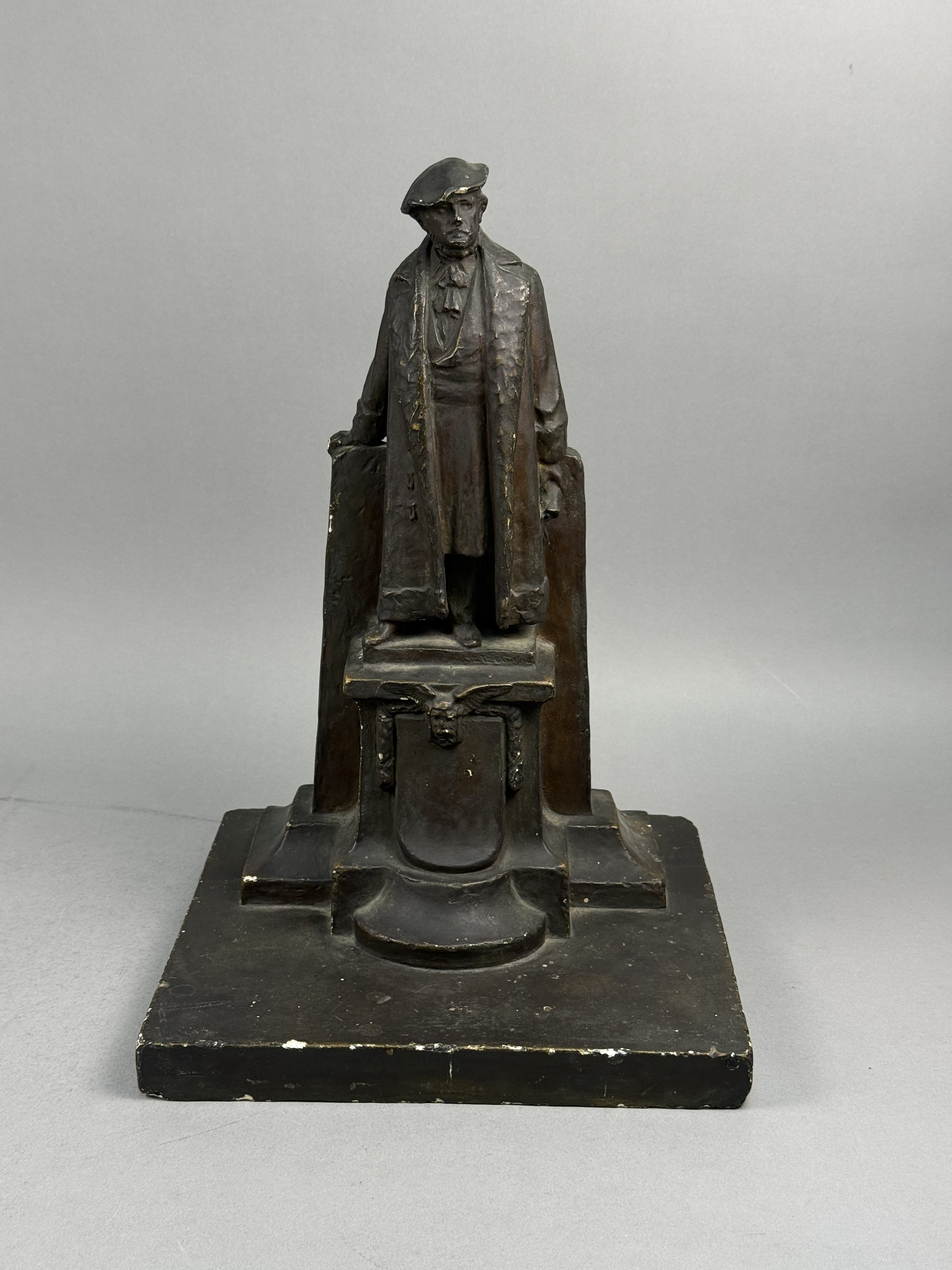 Realist Style Patinated Plaster Figure