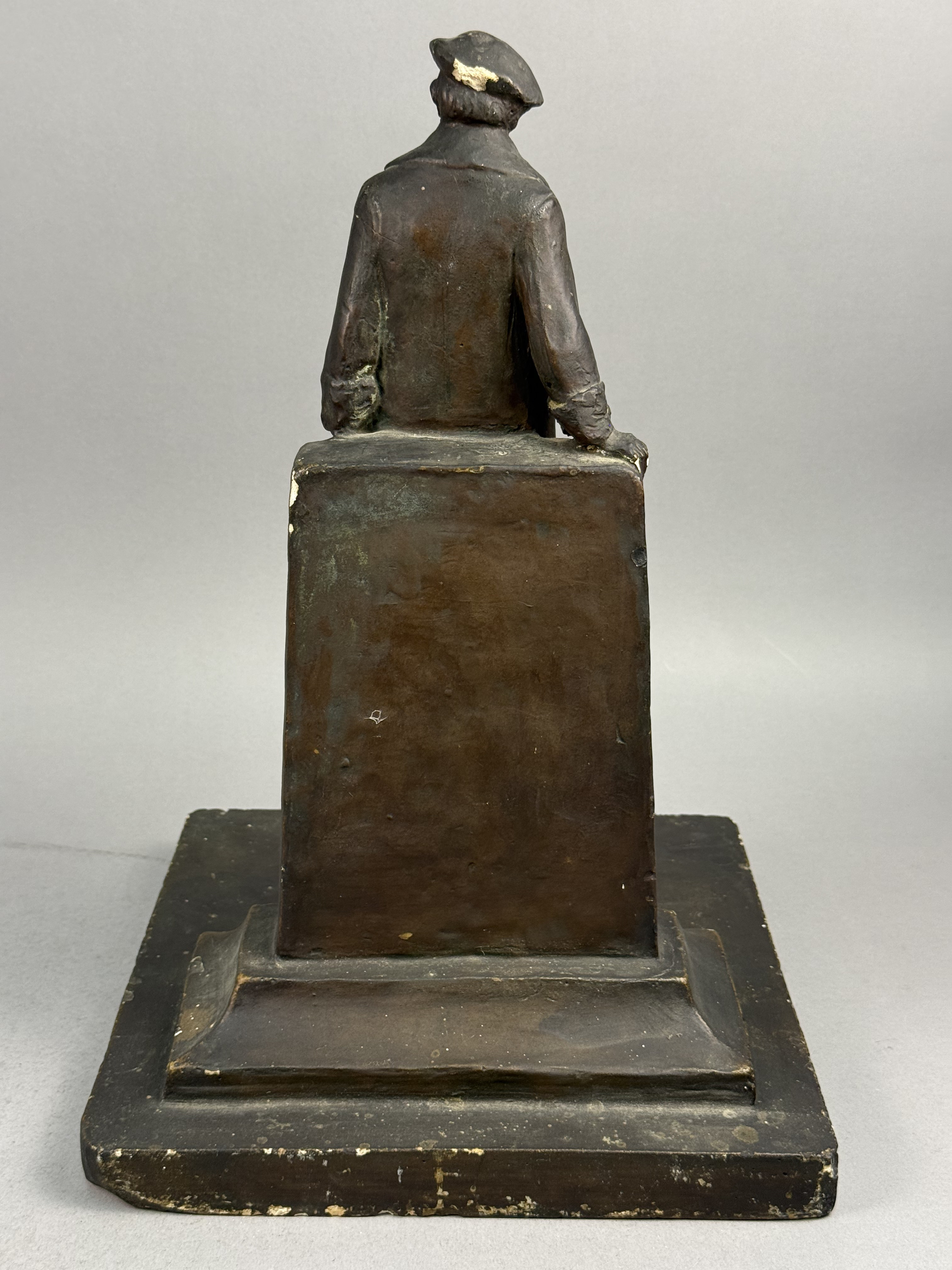 Realist Style Patinated Plaster Figure