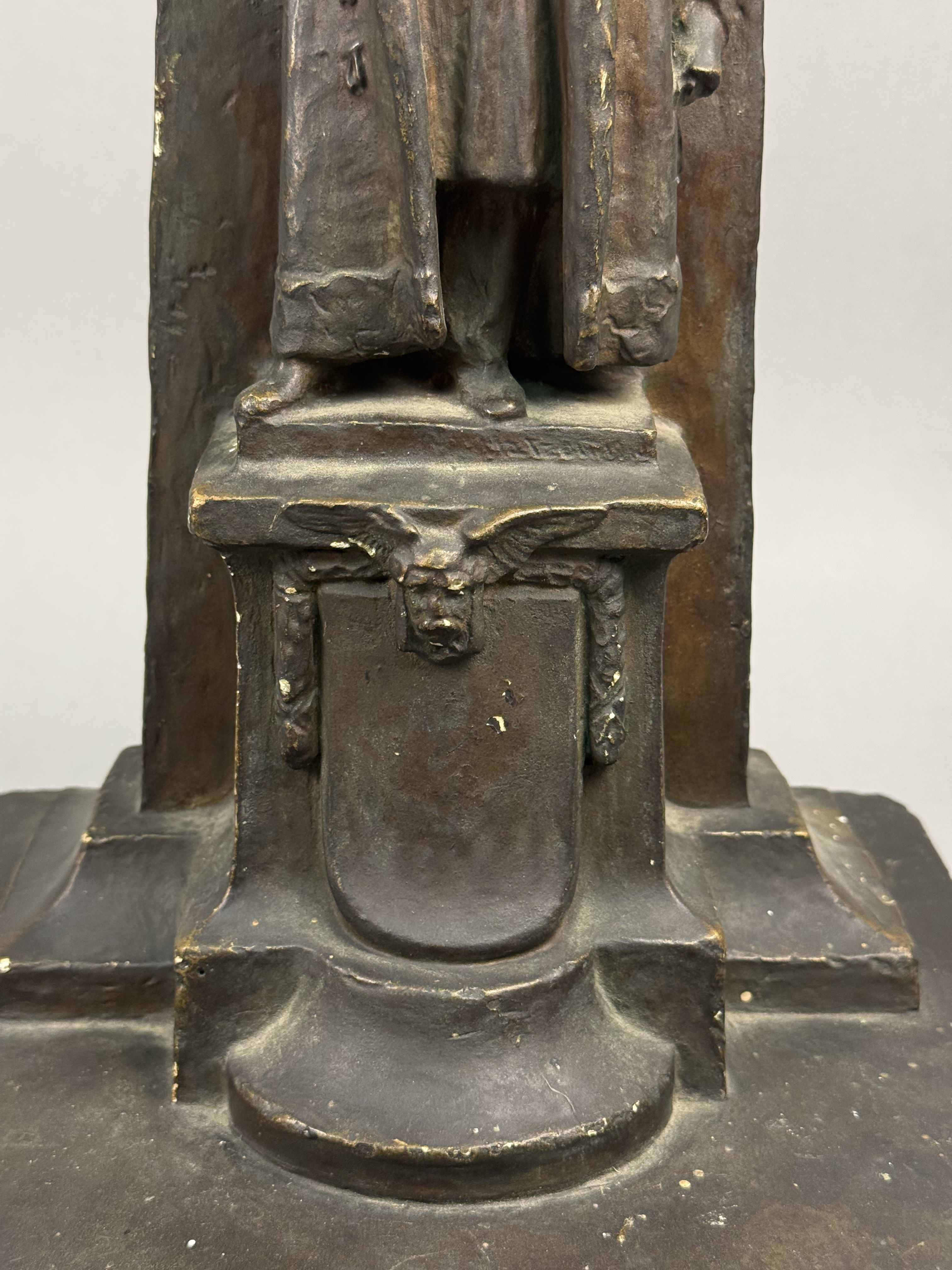 Realist Style Patinated Plaster Figure