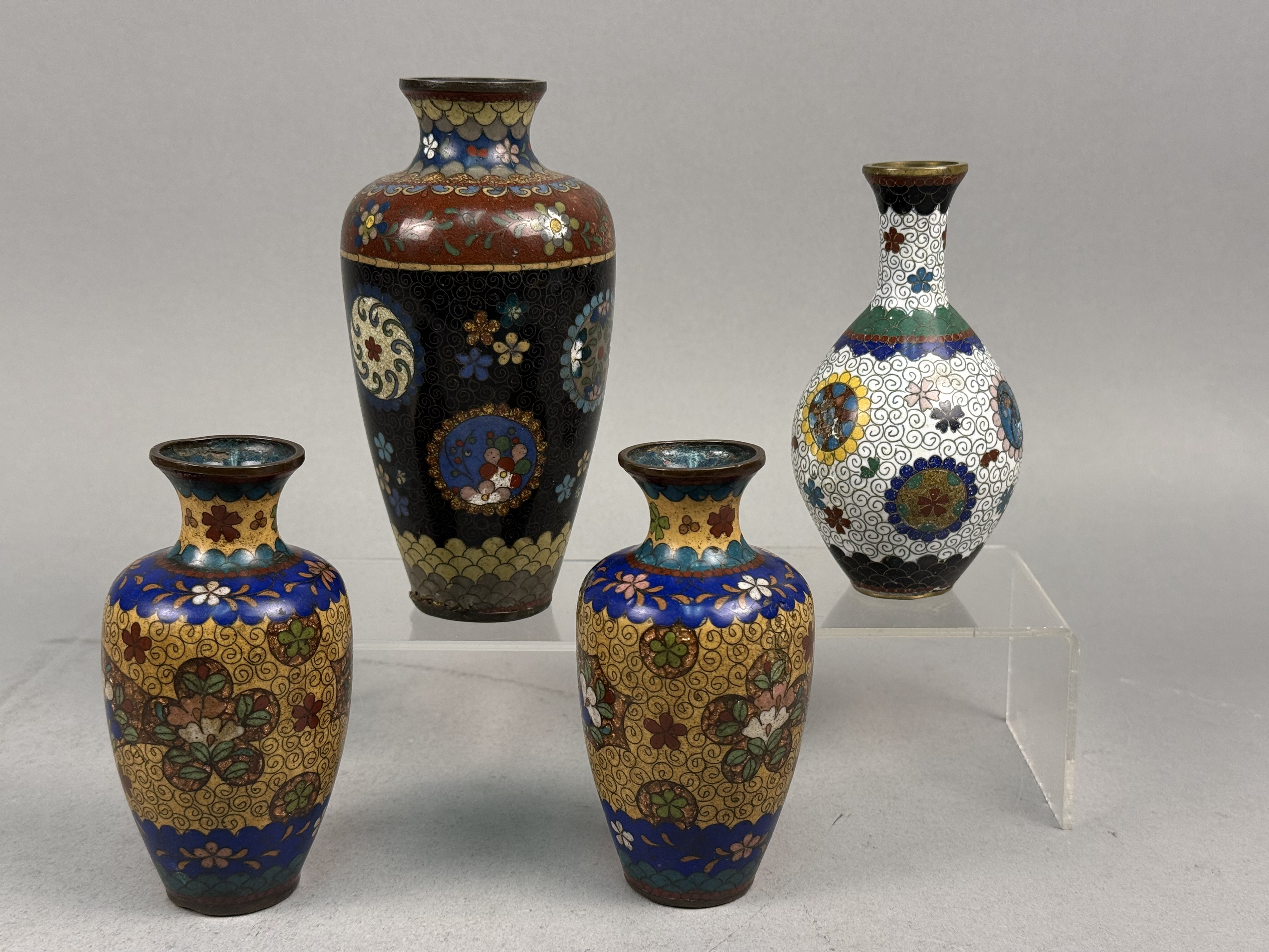 Japanese Cloisonne Enamel Cabinet Vases