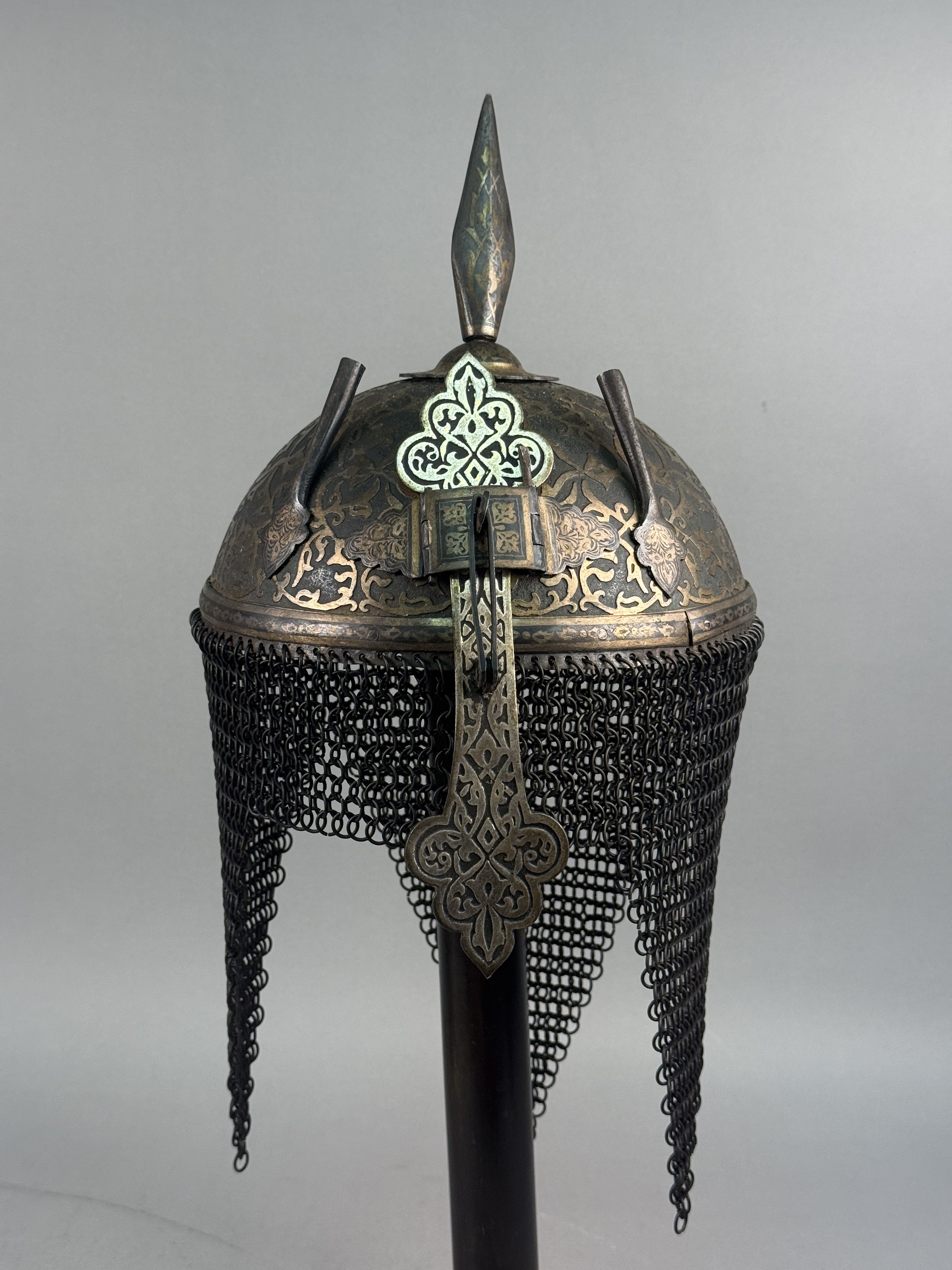 Indo-Persian Steel Kulah Khud Helmet