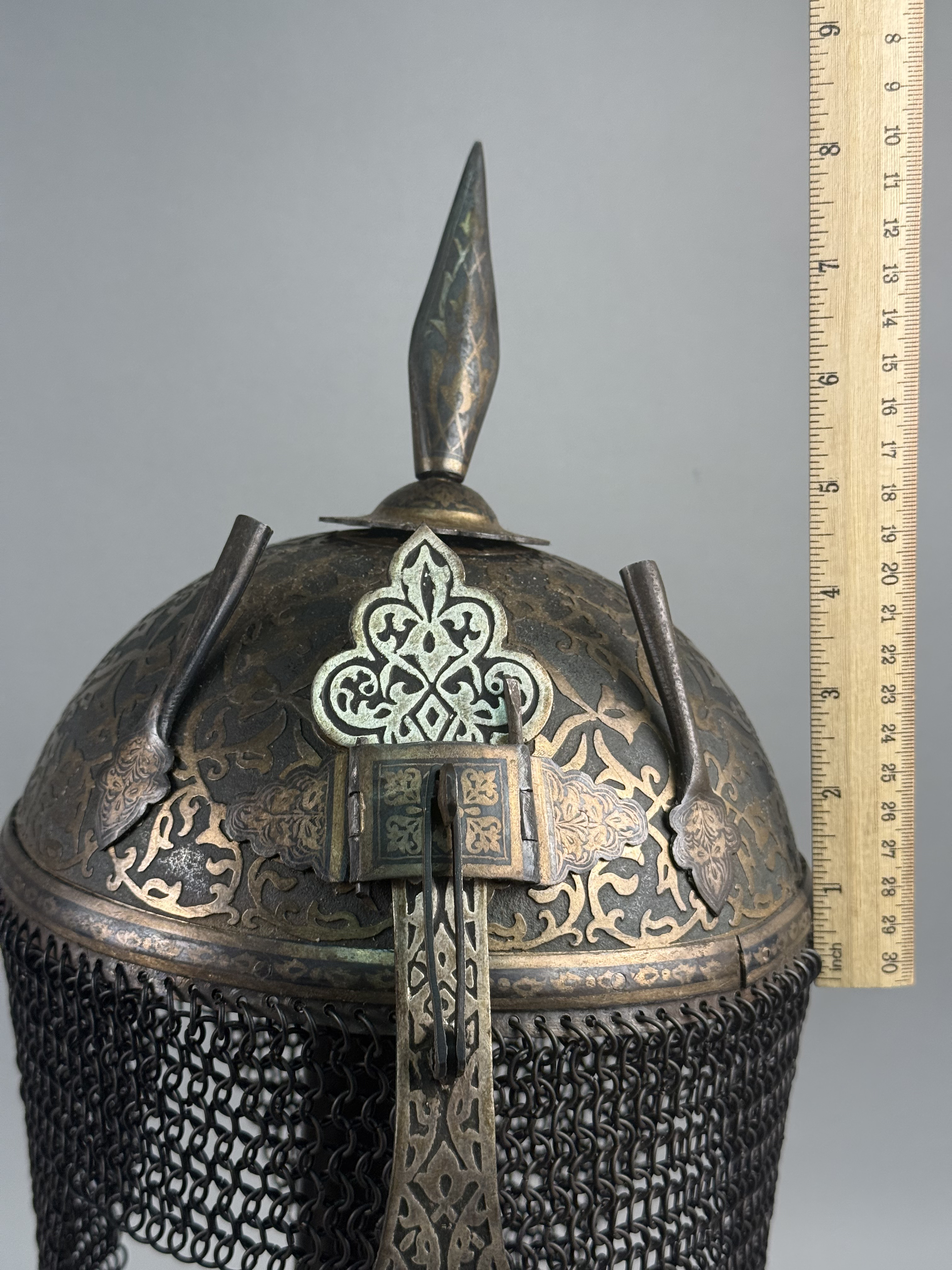 Indo-Persian Steel Kulah Khud Helmet