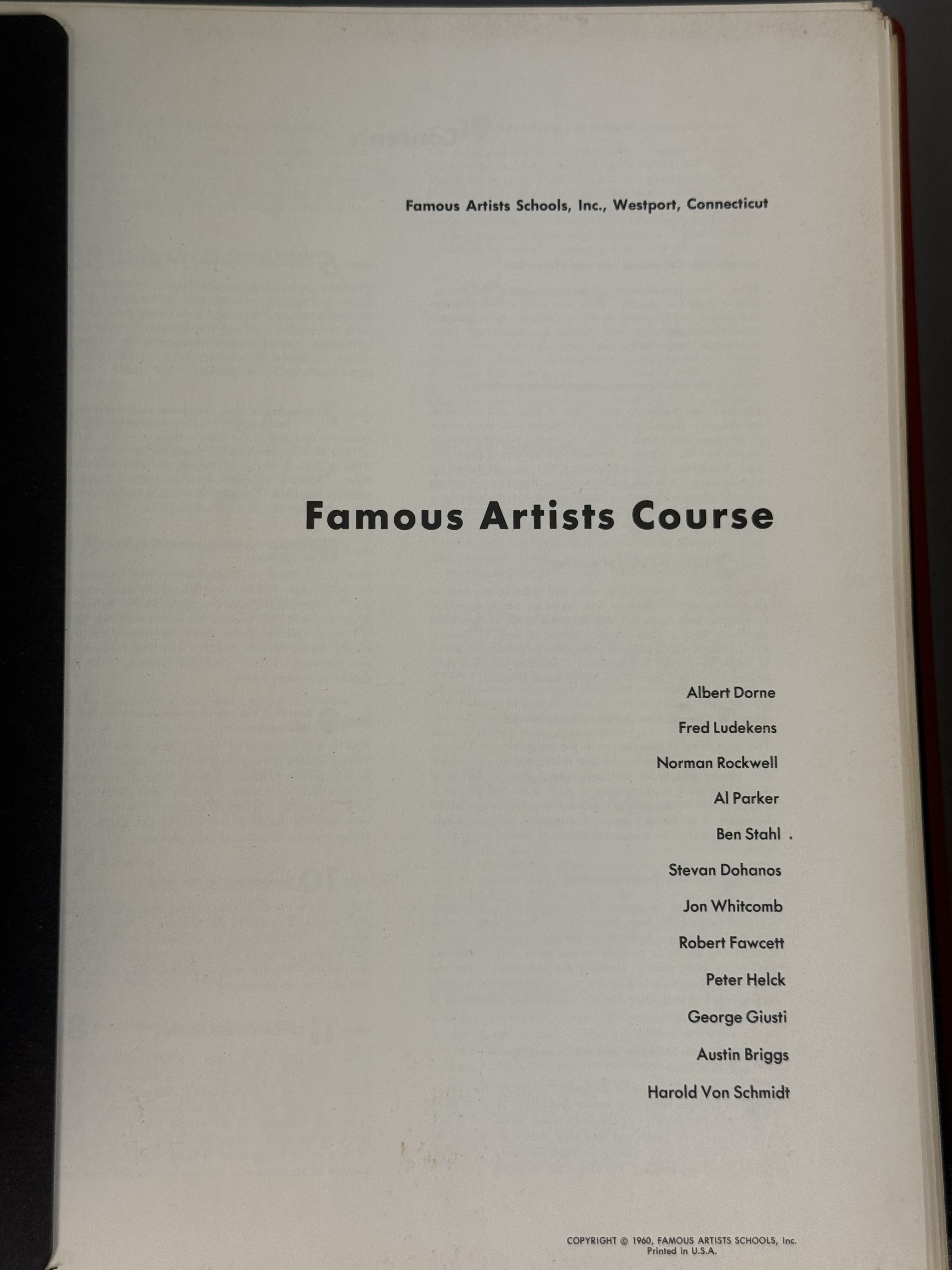 Famous Artists Schools, Inc. Course Binders 1960